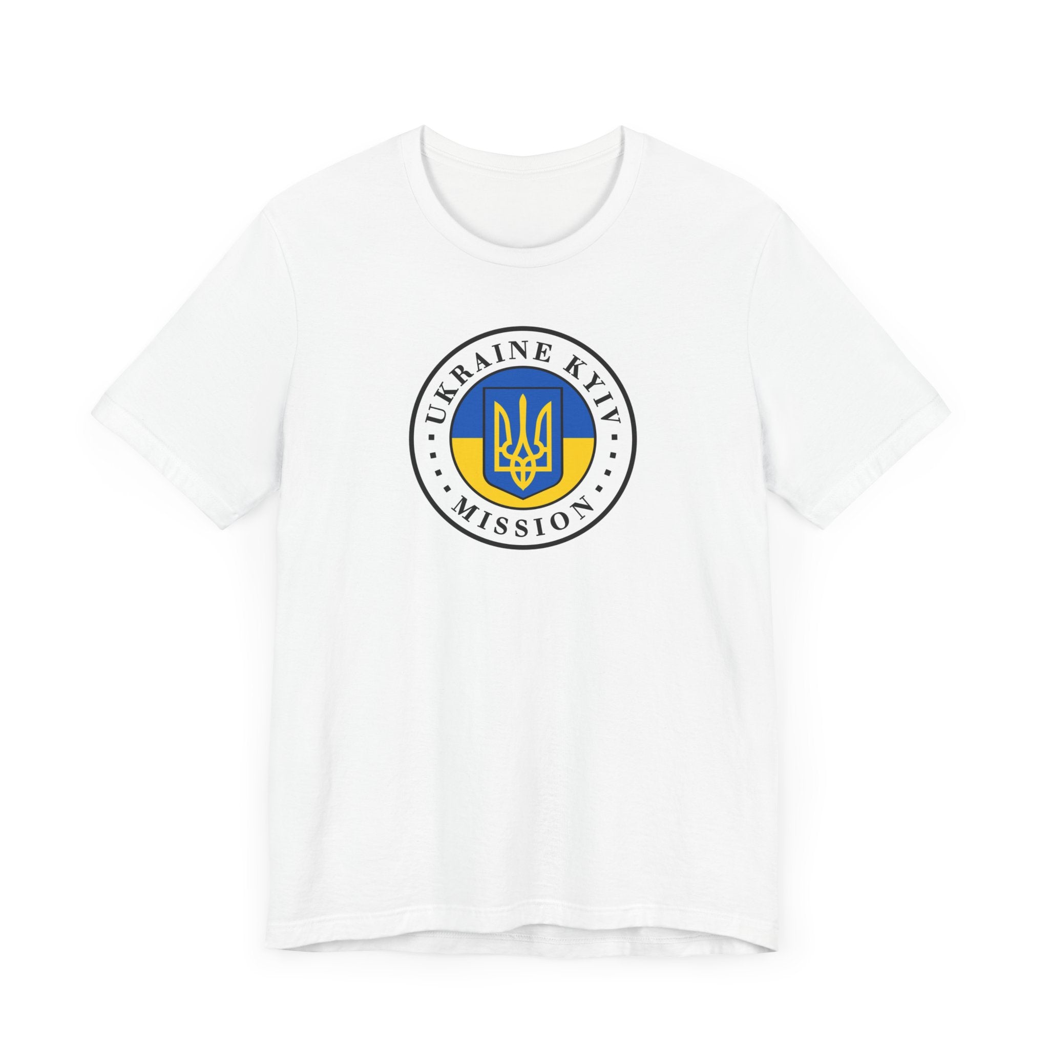 Ukraine Kyiv-Moldova Mission Flag Logo (White Border) T-shirt - Mission Wishlist - LDS Missionary Gift Store