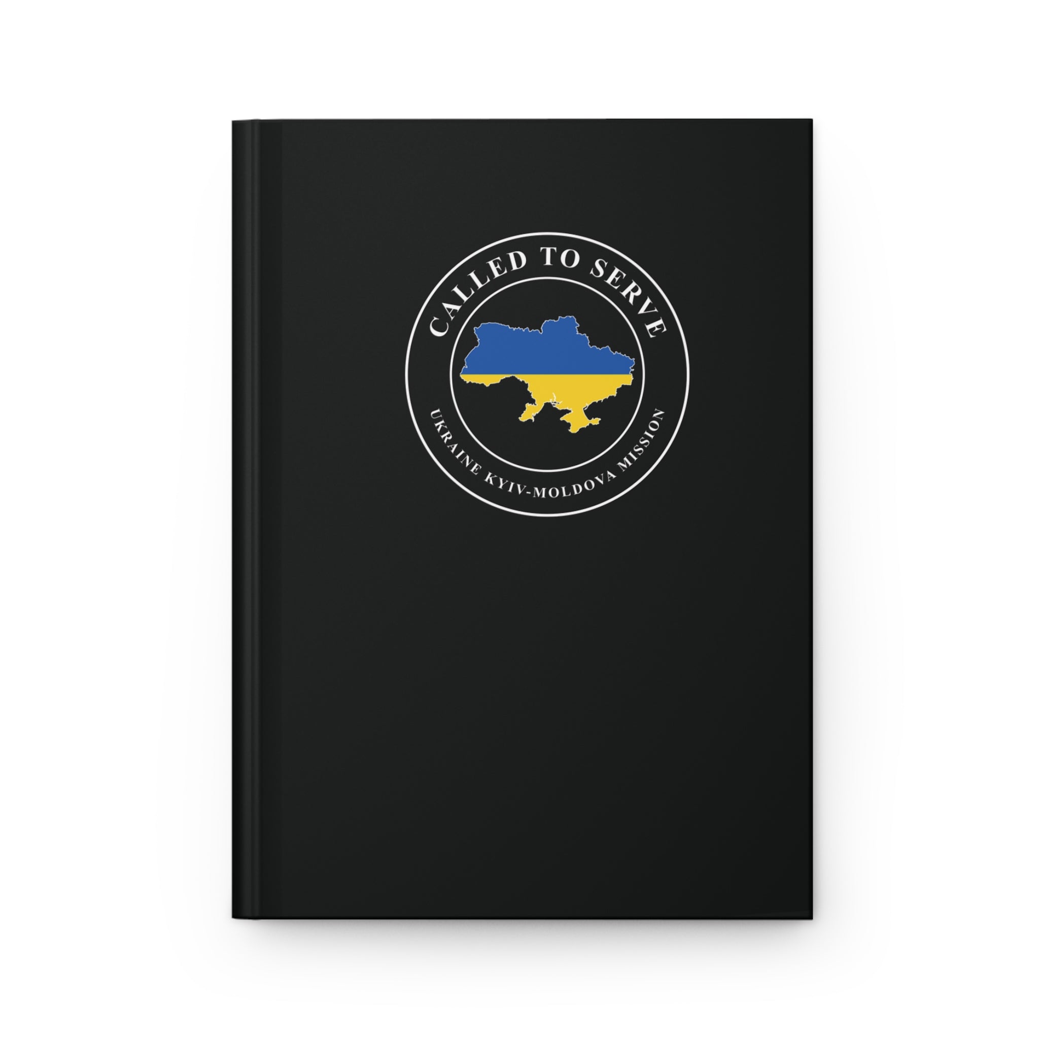Ukraine Kyiv-Moldova Mission Flag Map Called to Serve Black Hardcover Journal Matte - Mission Wishlist - LDS Missionary Gift Store