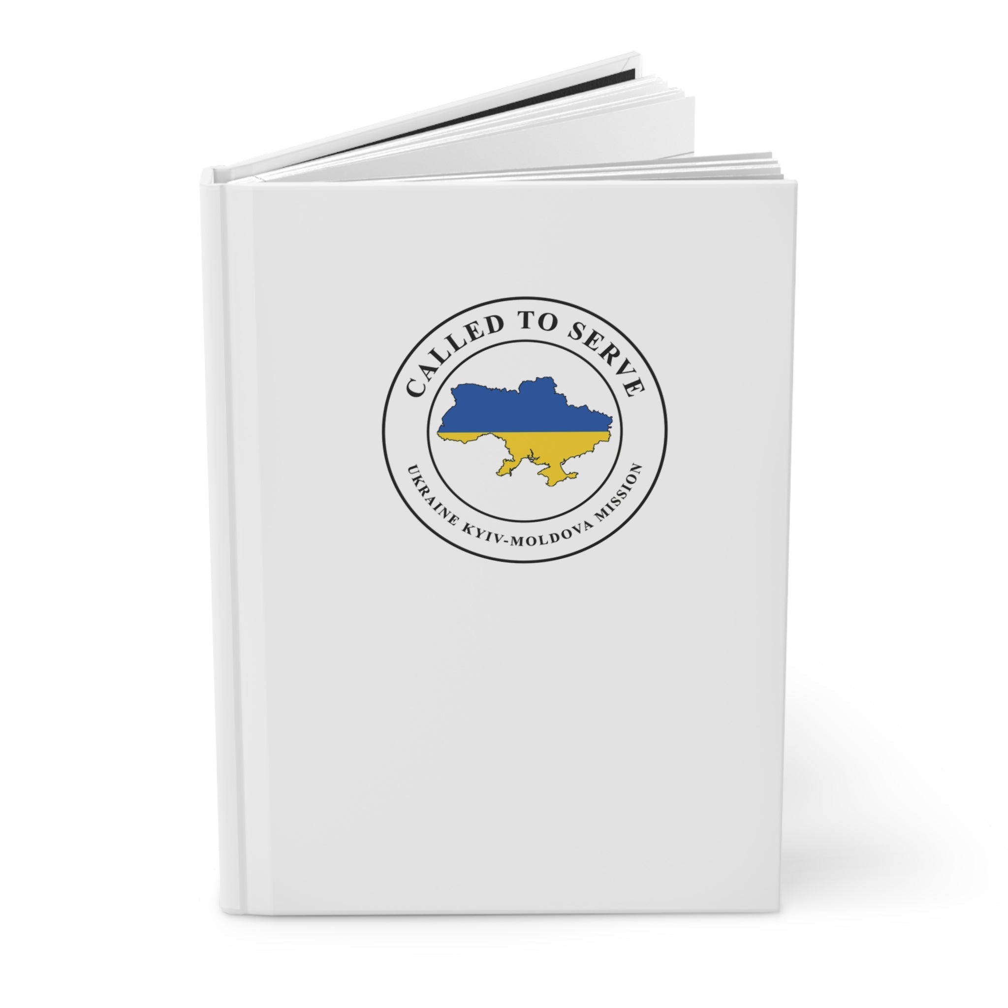 Ukraine Kyiv-Moldova Mission Flag Map Called to Serve White Hardcover Journal Matte - Mission Wishlist - LDS Missionary Gift Store
