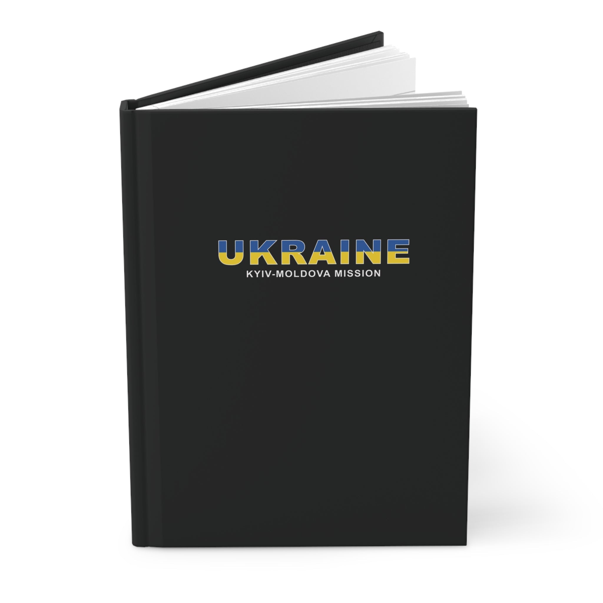 Ukraine Kyiv-Moldova Mission Flag Title Black Hardcover Journal Matte - Mission Wishlist - LDS Missionary Gift Store