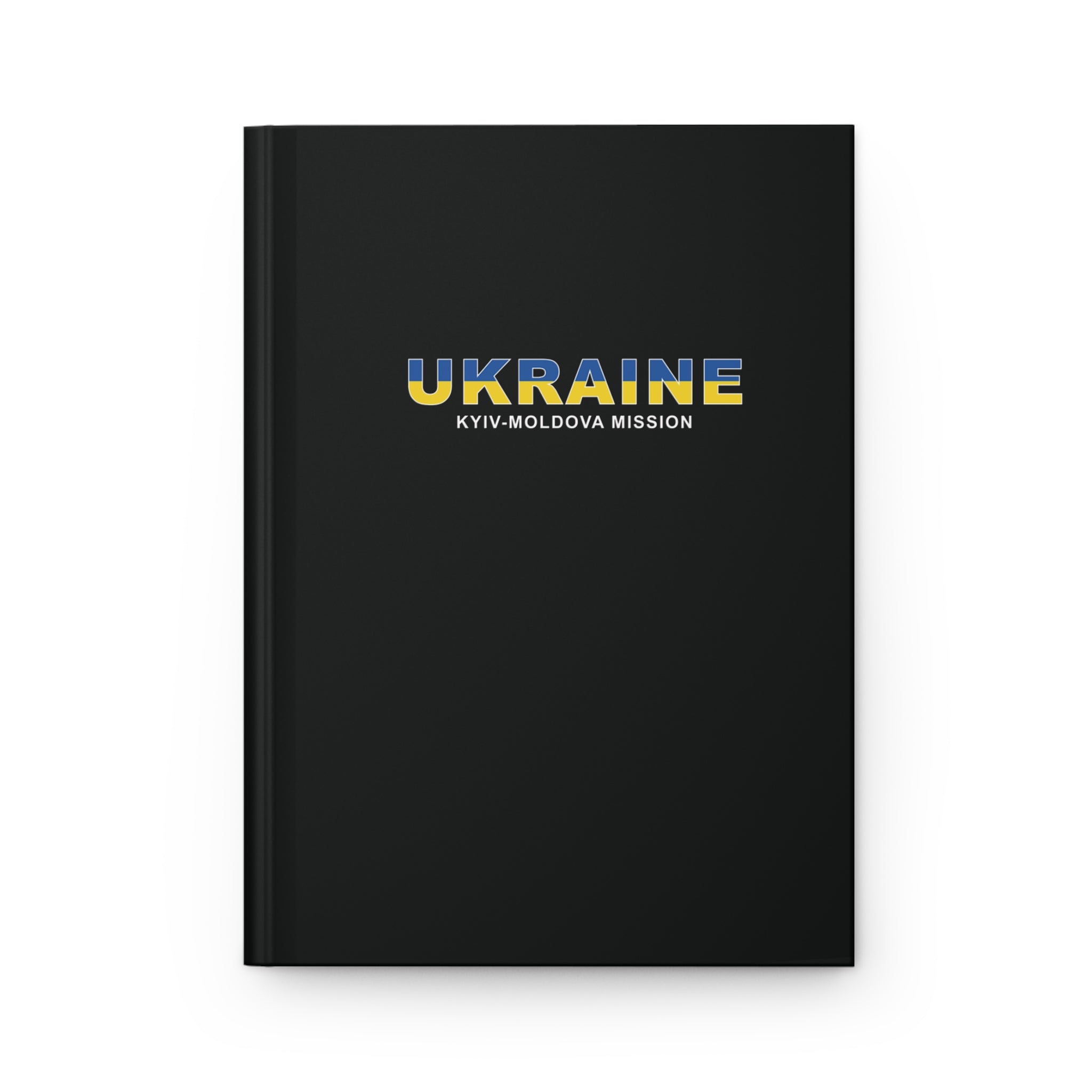 Ukraine Kyiv-Moldova Mission Flag Title Black Hardcover Journal Matte - Mission Wishlist - LDS Missionary Gift Store