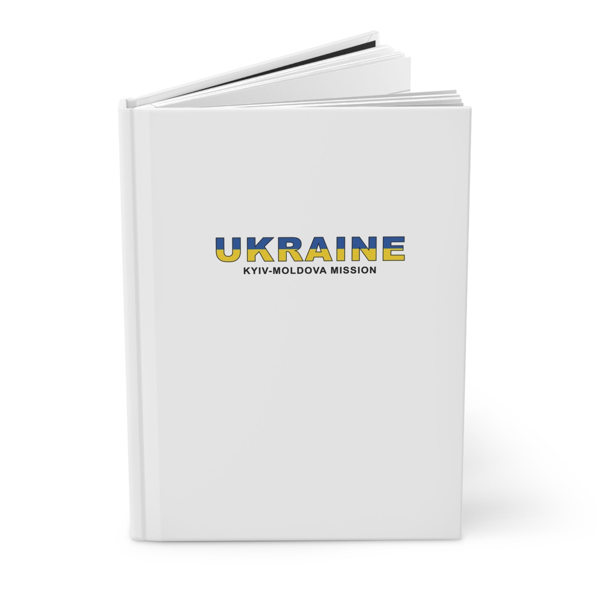 Ukraine Kyiv-Moldova Mission Flag Title White Hardcover Journal Matte - Mission Wishlist - LDS Missionary Gift Store