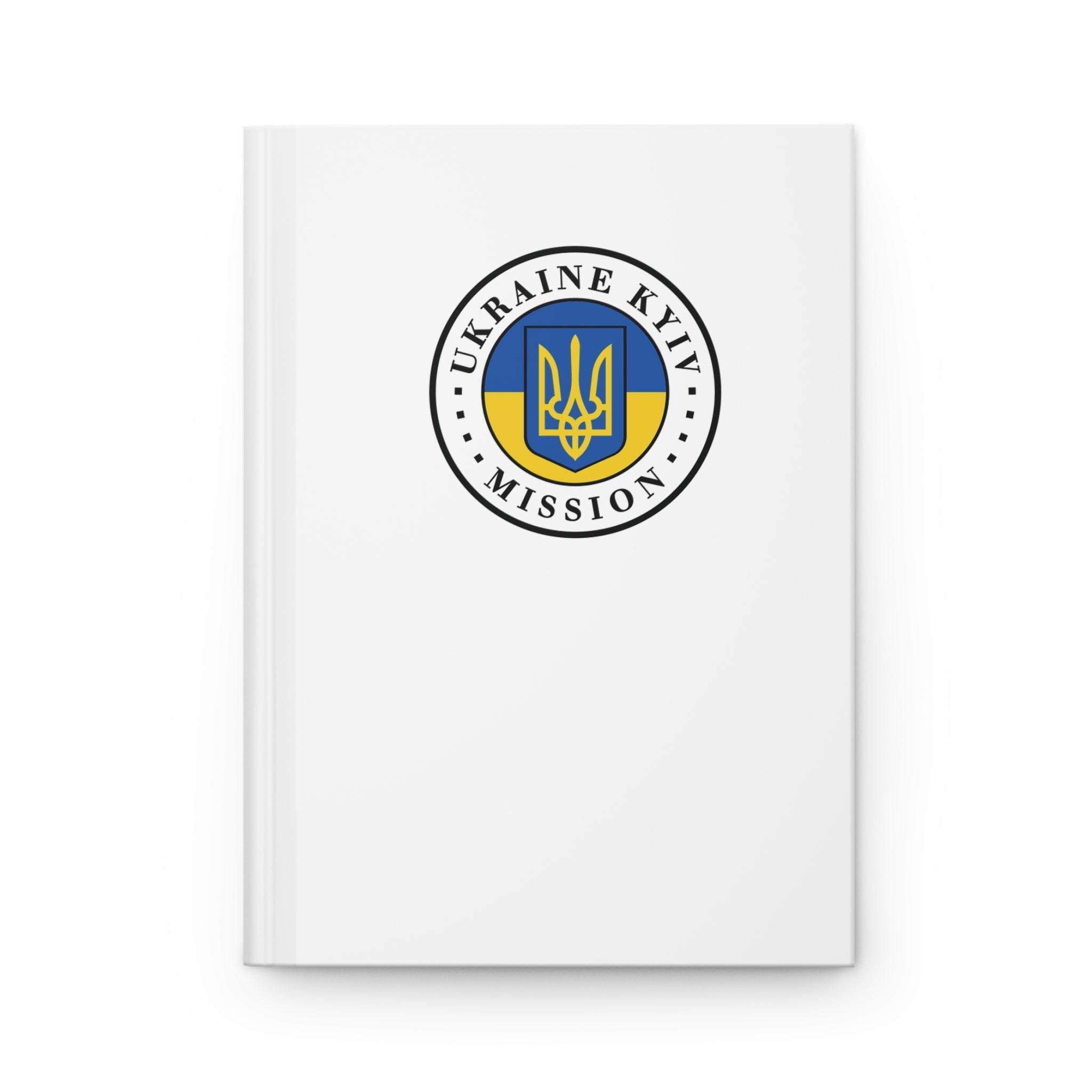Ukraine Kyiv-Moldova Mission Logo Design White Hardcover Journal Matte - Mission Wishlist - LDS Missionary Gift Store