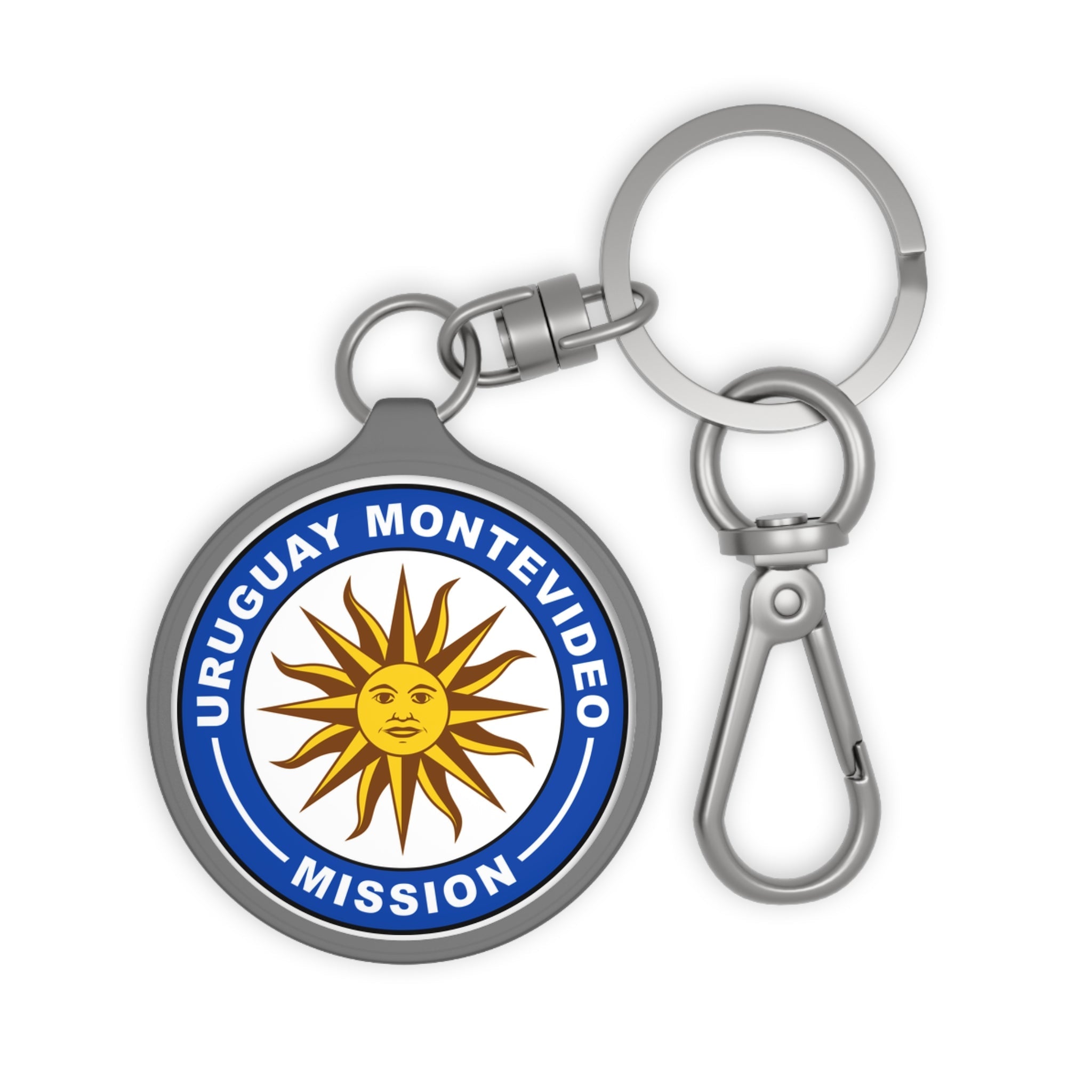 Uruguay Montevideo Mission Circle Flag Key Tag - Mission Wishlist - LDS Missionary Gift Store