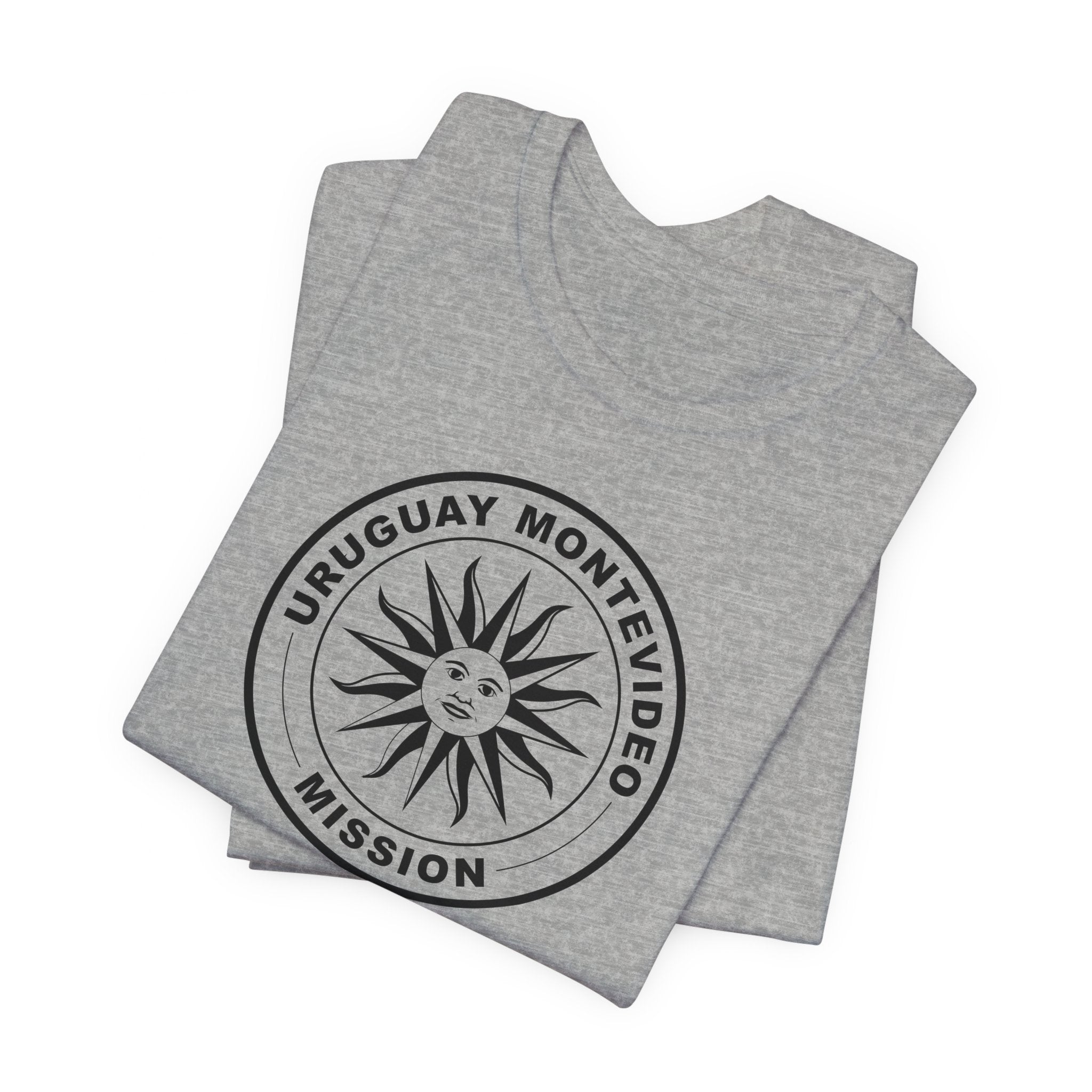 Uruguay Montevideo Mission Circular Monochrome Logo T-Shirt - Latter-Day Saint LDS Missionary Gift - Book of Mormon