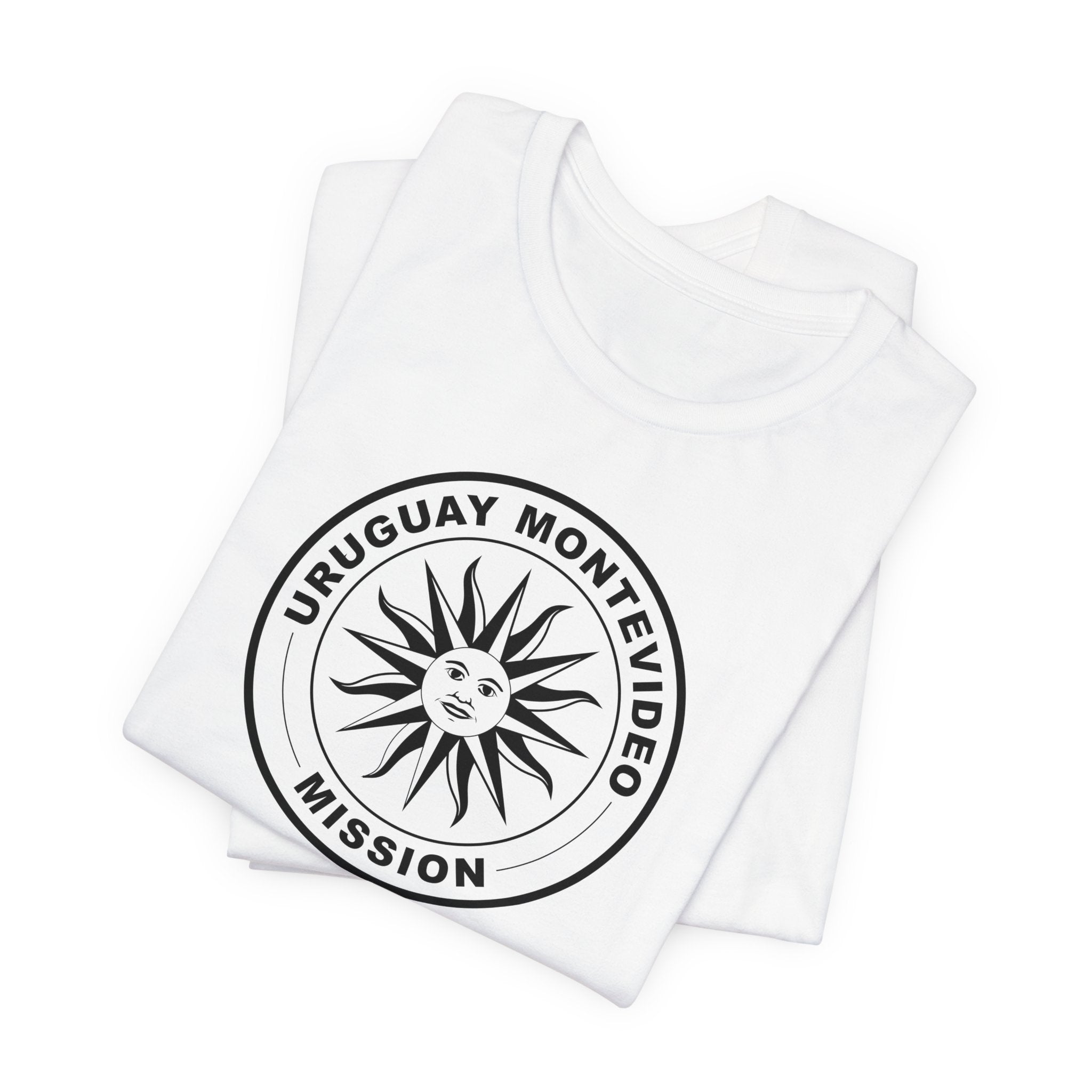 Uruguay Montevideo Mission Circular Monochrome Logo T-Shirt - Mission Wishlist - LDS Missionary Gift Store