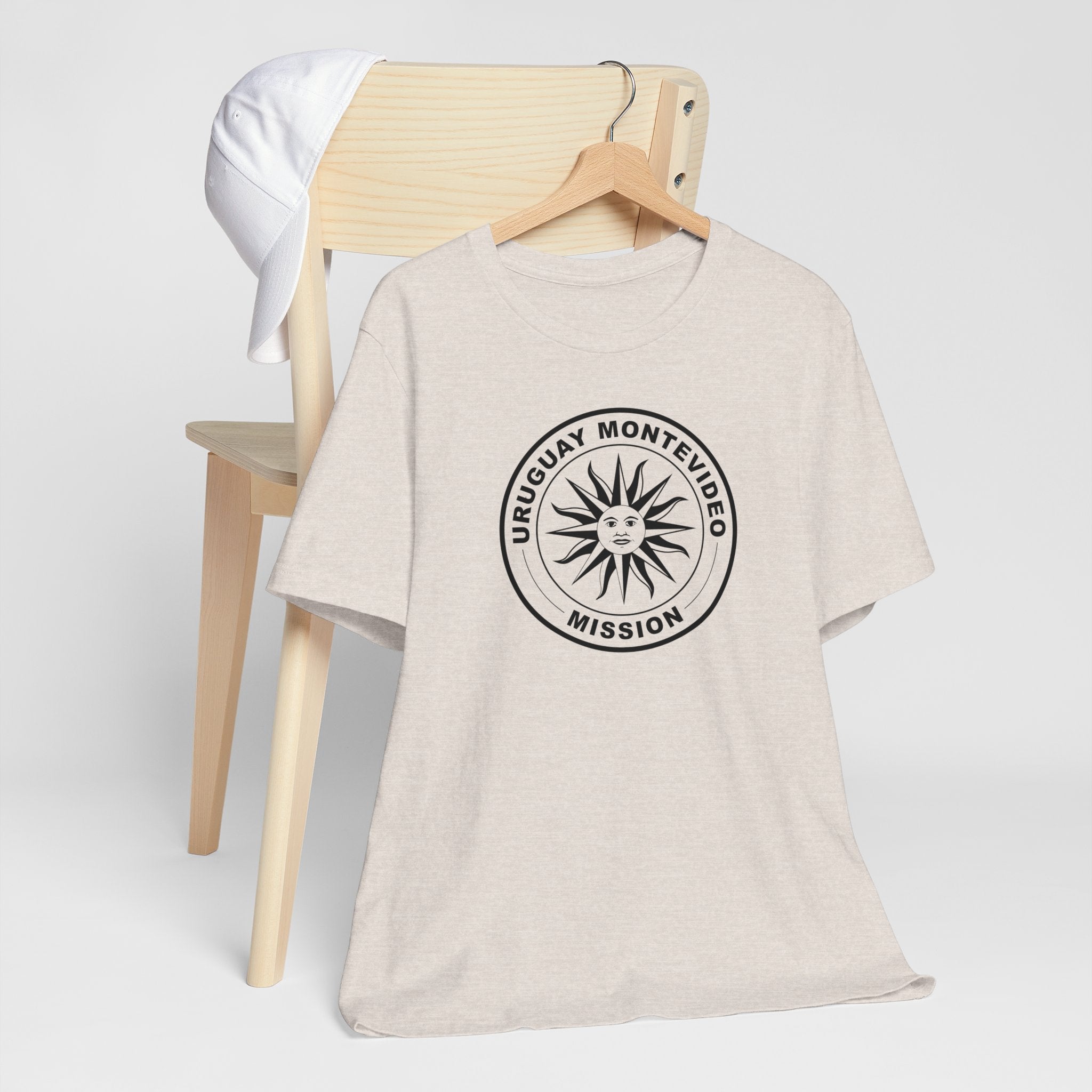 Uruguay Montevideo Mission Circular Monochrome Logo T-Shirt - Latter-Day Saint LDS Missionary Gift - Book of Mormon