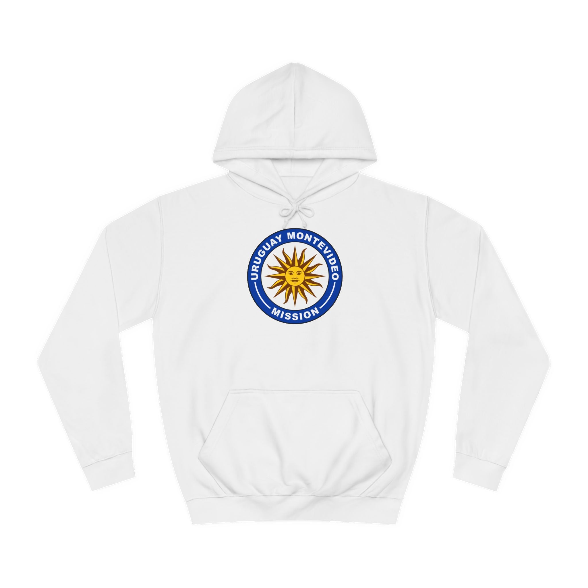 Uruguay Montevideo Mission Flag Logo (Black Border) College Hoodie - Mission Wishlist - LDS Missionary Gift Store