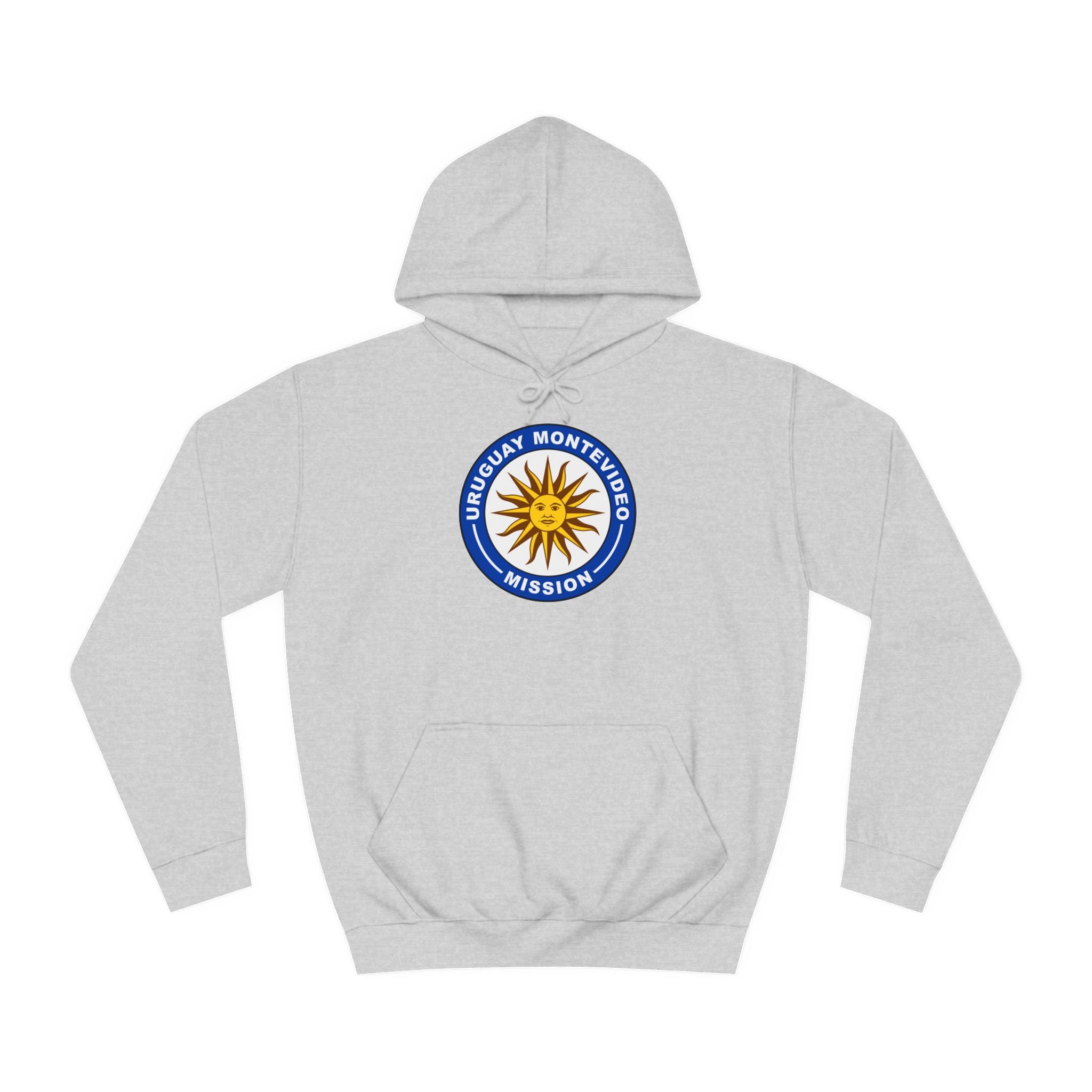 Uruguay Montevideo Mission Flag Logo (Black Border) College Hoodie - Mission Wishlist - LDS Missionary Gift Store