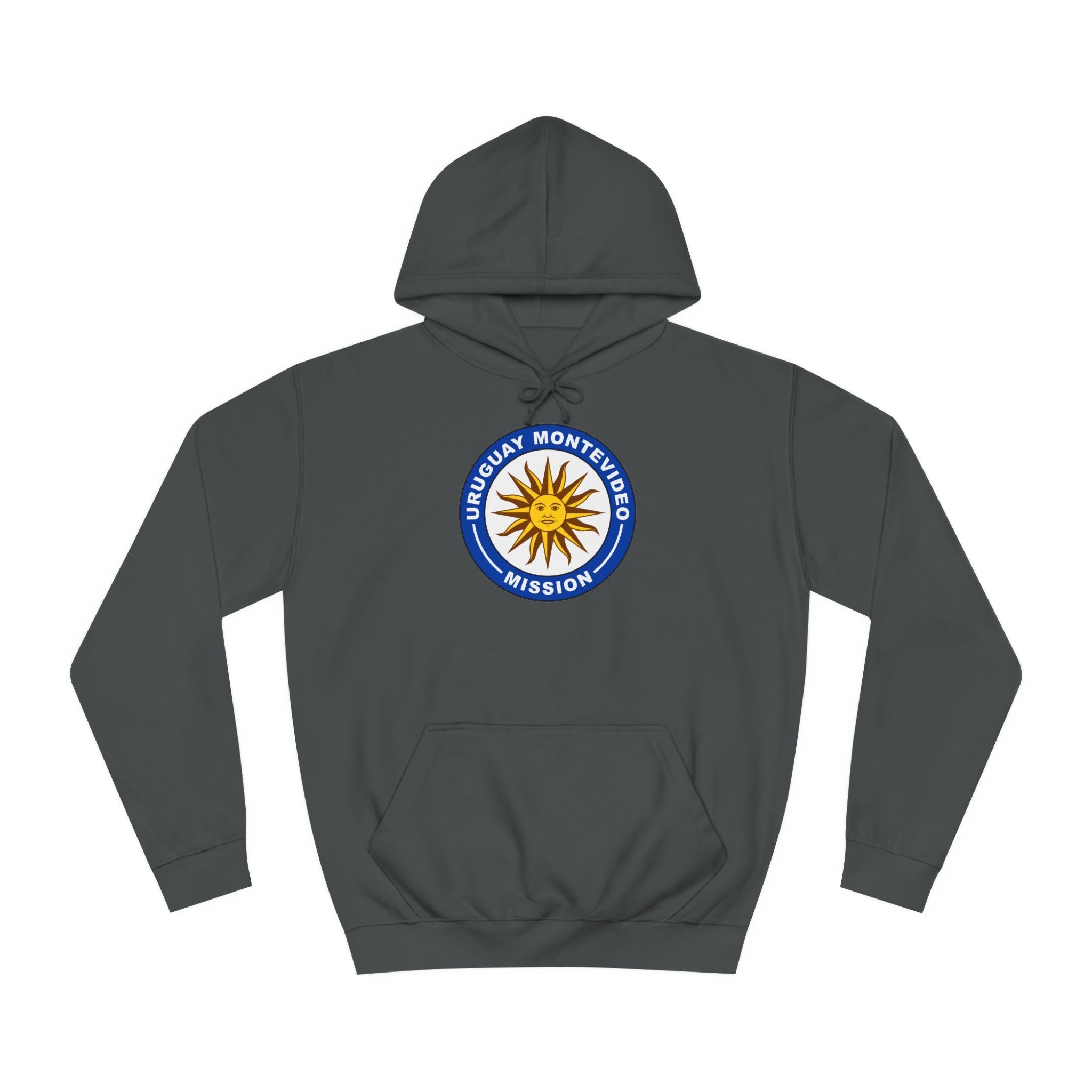 Uruguay Montevideo Mission Flag Logo (Black Border) College Hoodie - Mission Wishlist - LDS Missionary Gift Store
