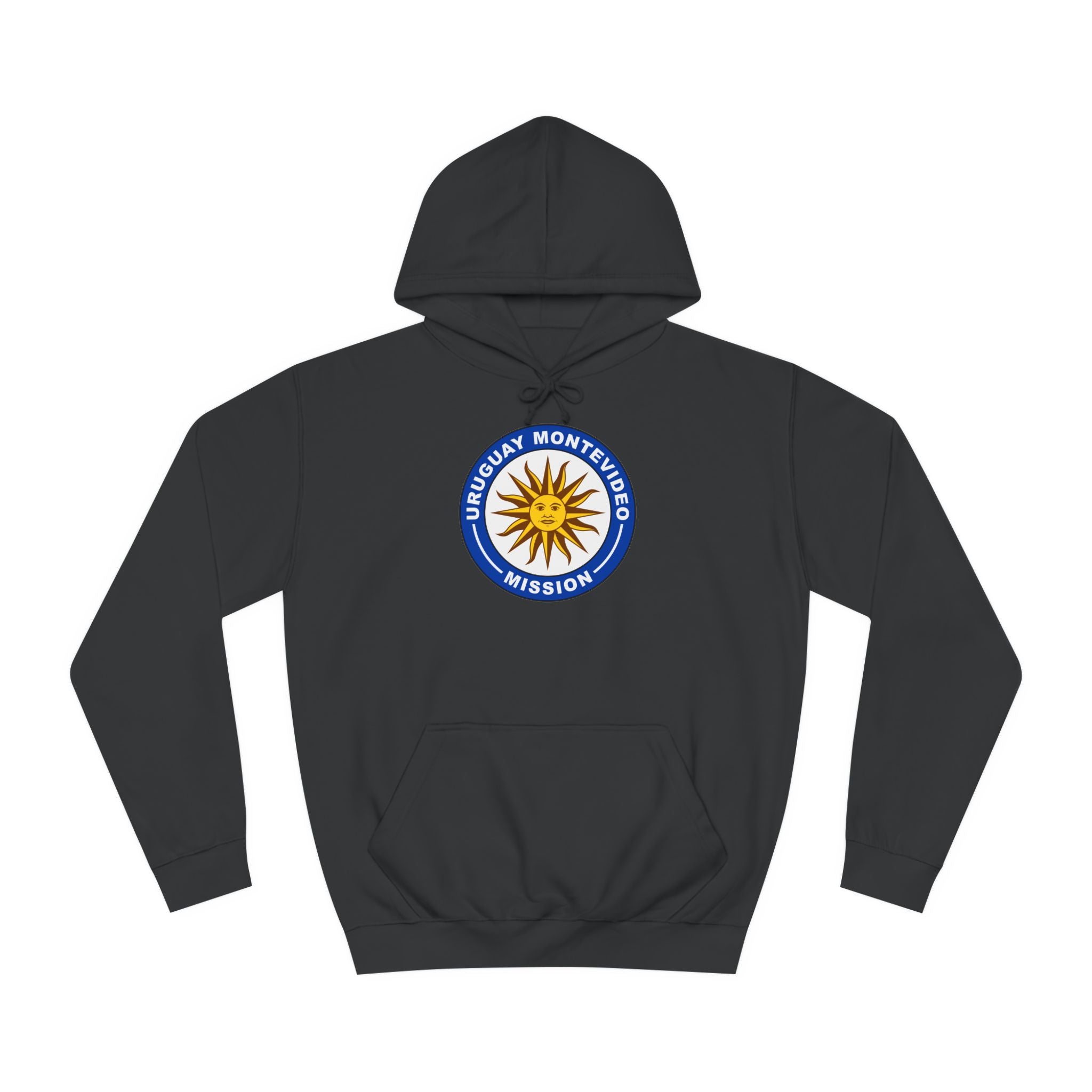 Uruguay Montevideo Mission Flag Logo (Black Border) College Hoodie - Mission Wishlist - LDS Missionary Gift Store