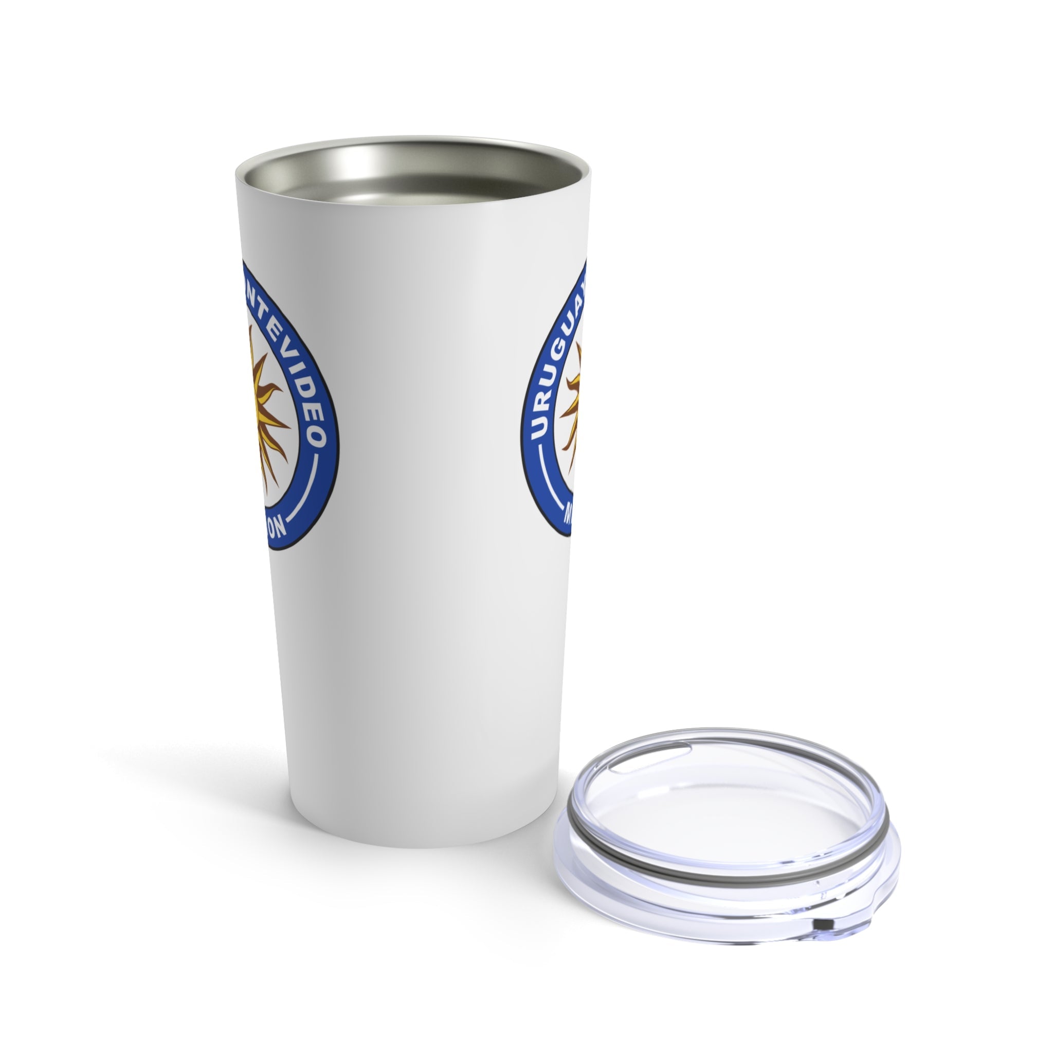 Uruguay Montevideo Mission Flag Logo Tumbler 20oz White - Mission Wishlist - LDS Missionary Gift Store