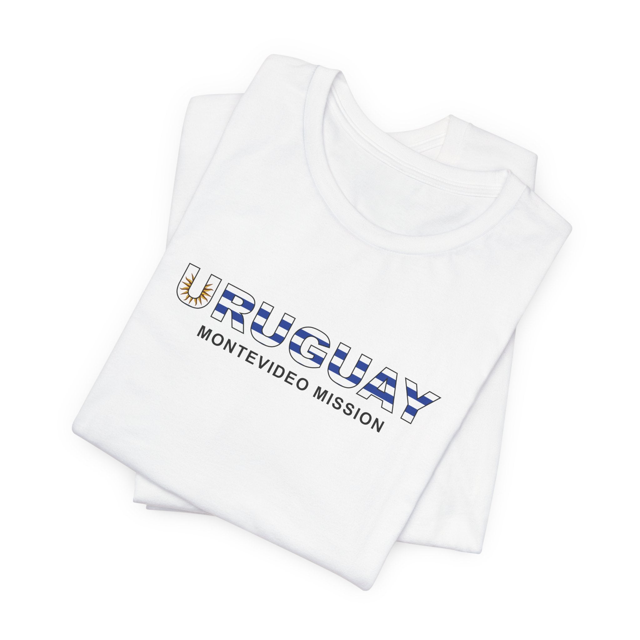 Uruguay Montevideo Mission Flag Title T-shirt - Mission Wishlist - LDS Missionary Gift Store