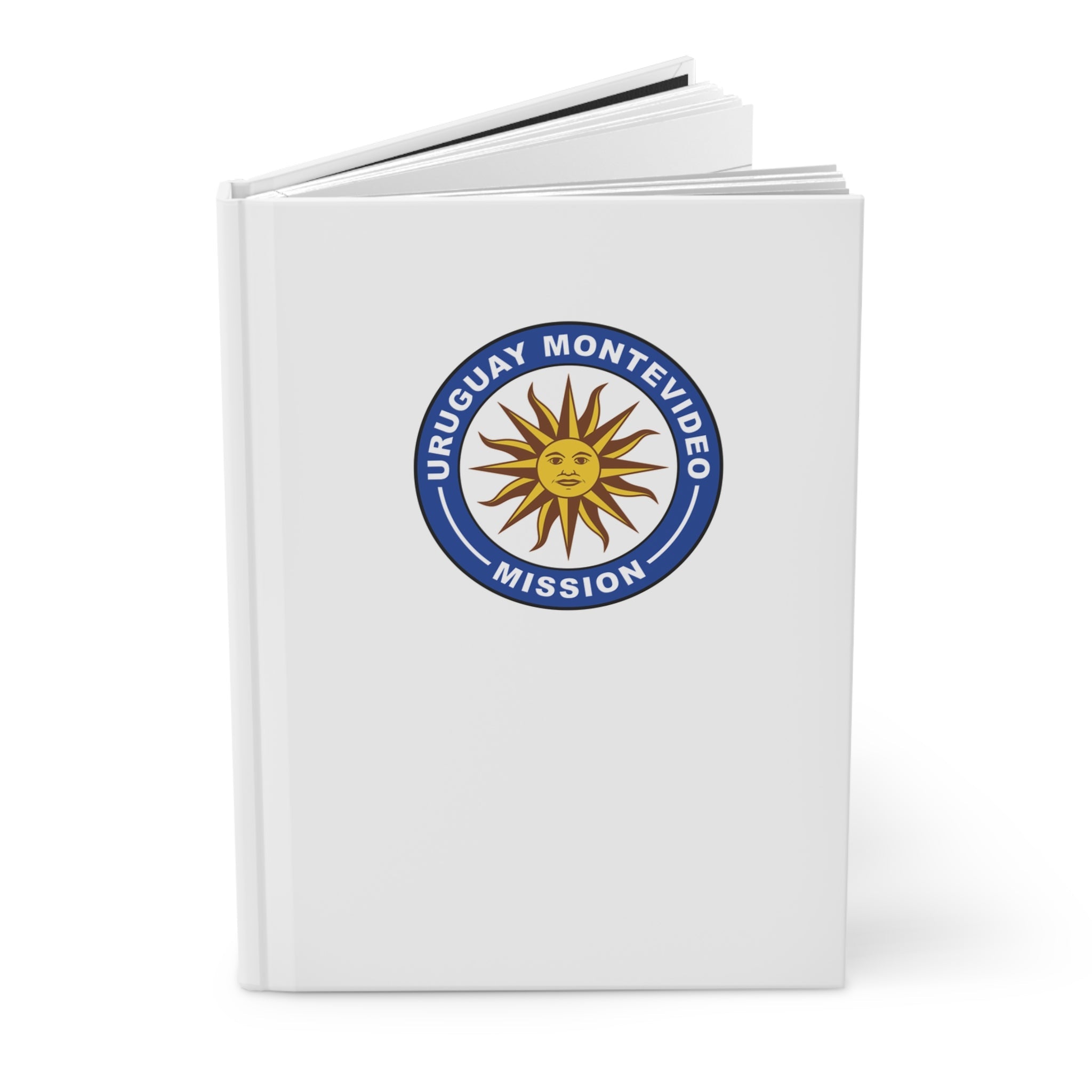 Uruguay Montevideo Mission Logo Design White Hardcover Journal Matte - Mission Wishlist - LDS Missionary Gift Store