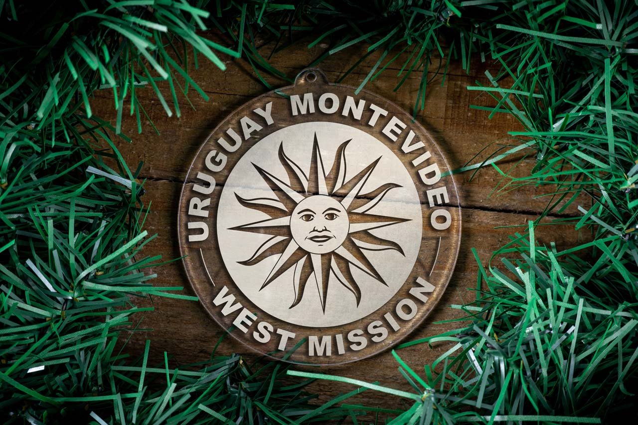 Uruguay Montevideo West Mission Christmas Ornament - Latter-Day Saint LDS Missionary Gift - Book of Mormon