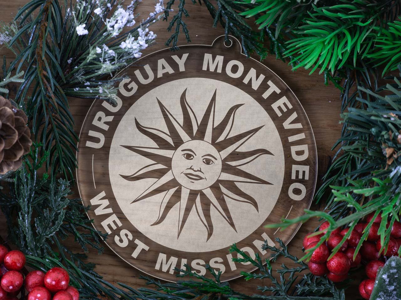 Uruguay Montevideo West Mission Christmas Ornament - Latter-Day Saint LDS Missionary Gift - Book of Mormon