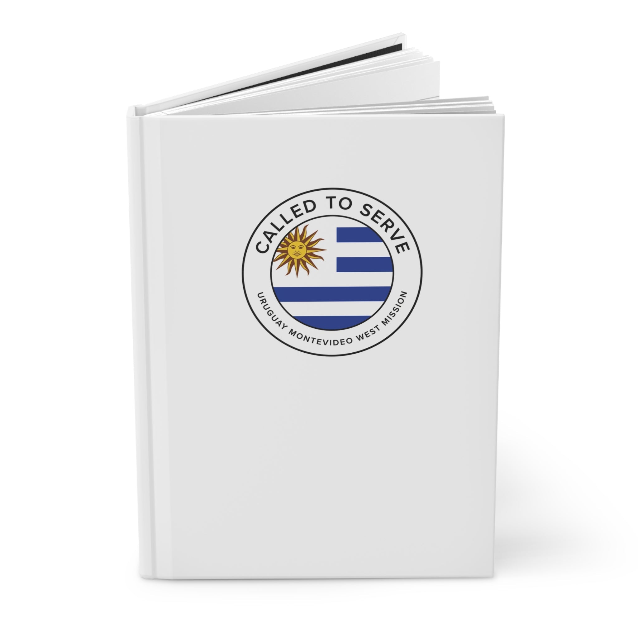 Uruguay Montevideo West Mission Circle Flag Called to Serve White Hardcover Journal Matte - Mission Wishlist - LDS Missionary Gift Store