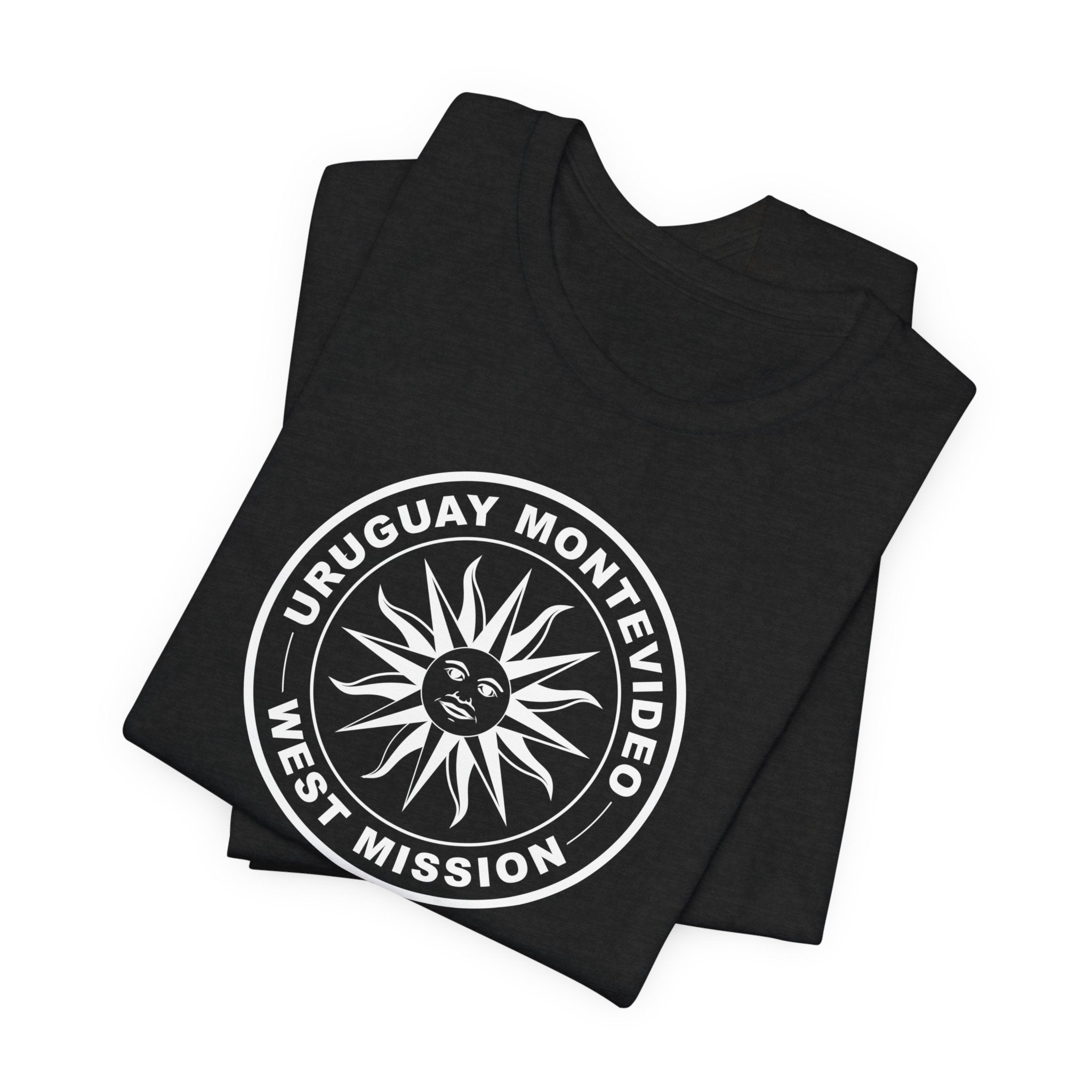 Uruguay Montevideo West Mission Circular Monochrome Logo T-Shirt - Mission Wishlist - LDS Missionary Gift Store