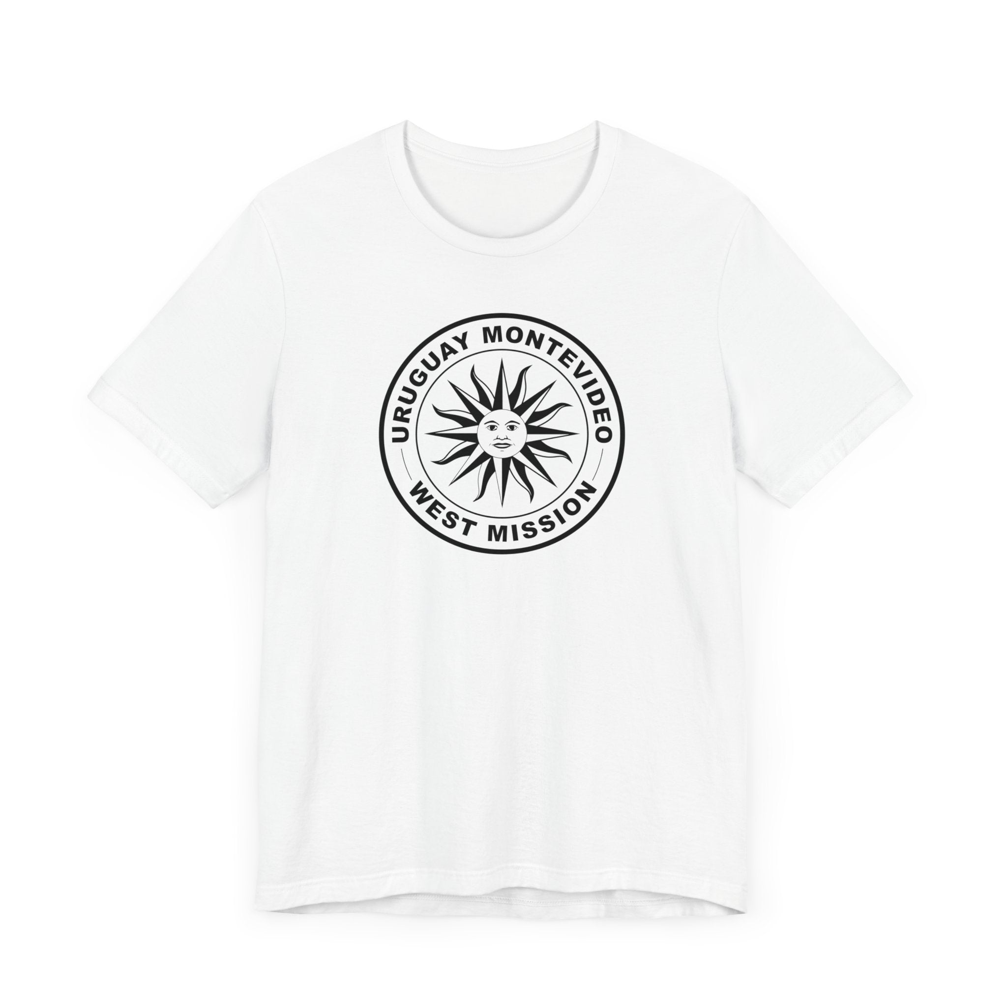 Uruguay Montevideo West Mission Circular Monochrome Logo T-Shirt - Mission Wishlist - LDS Missionary Gift Store