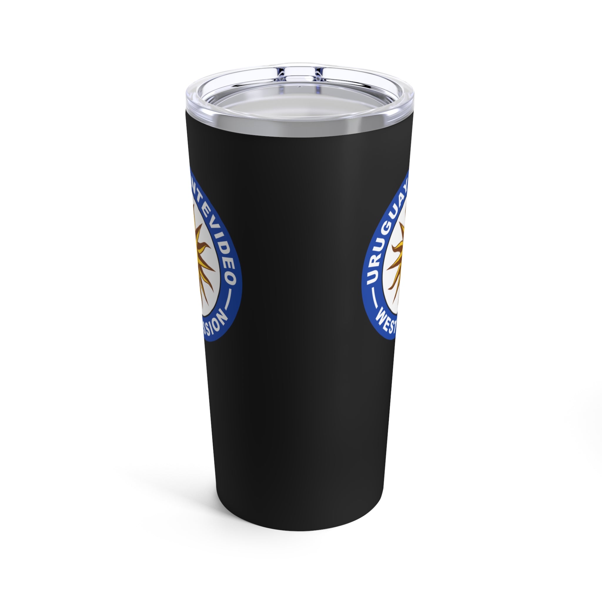 Uruguay Montevideo West Mission Flag Logo Tumbler 20oz Black - Mission Wishlist - LDS Missionary Gift Store