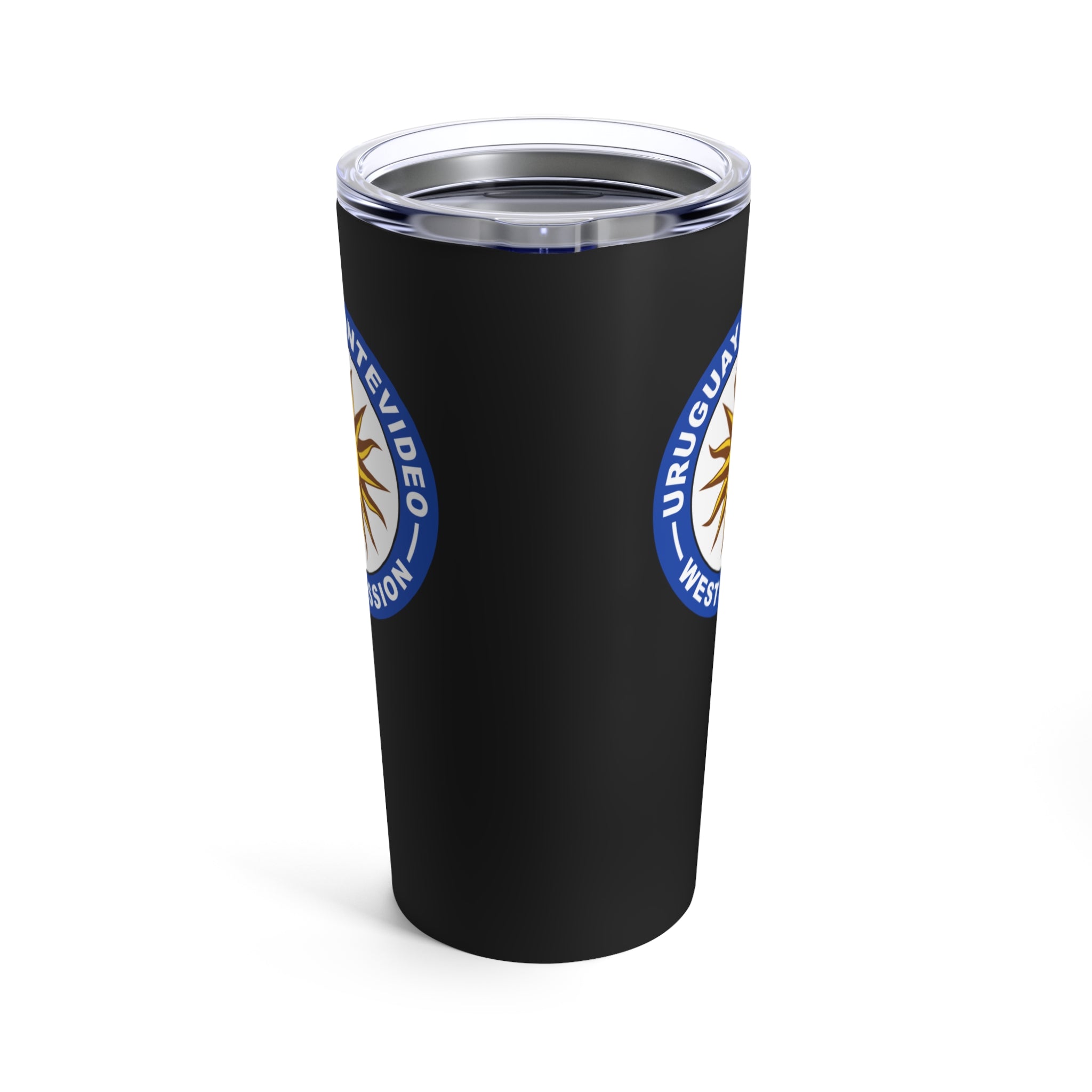Uruguay Montevideo West Mission Flag Logo Tumbler 20oz Black - Mission Wishlist - LDS Missionary Gift Store