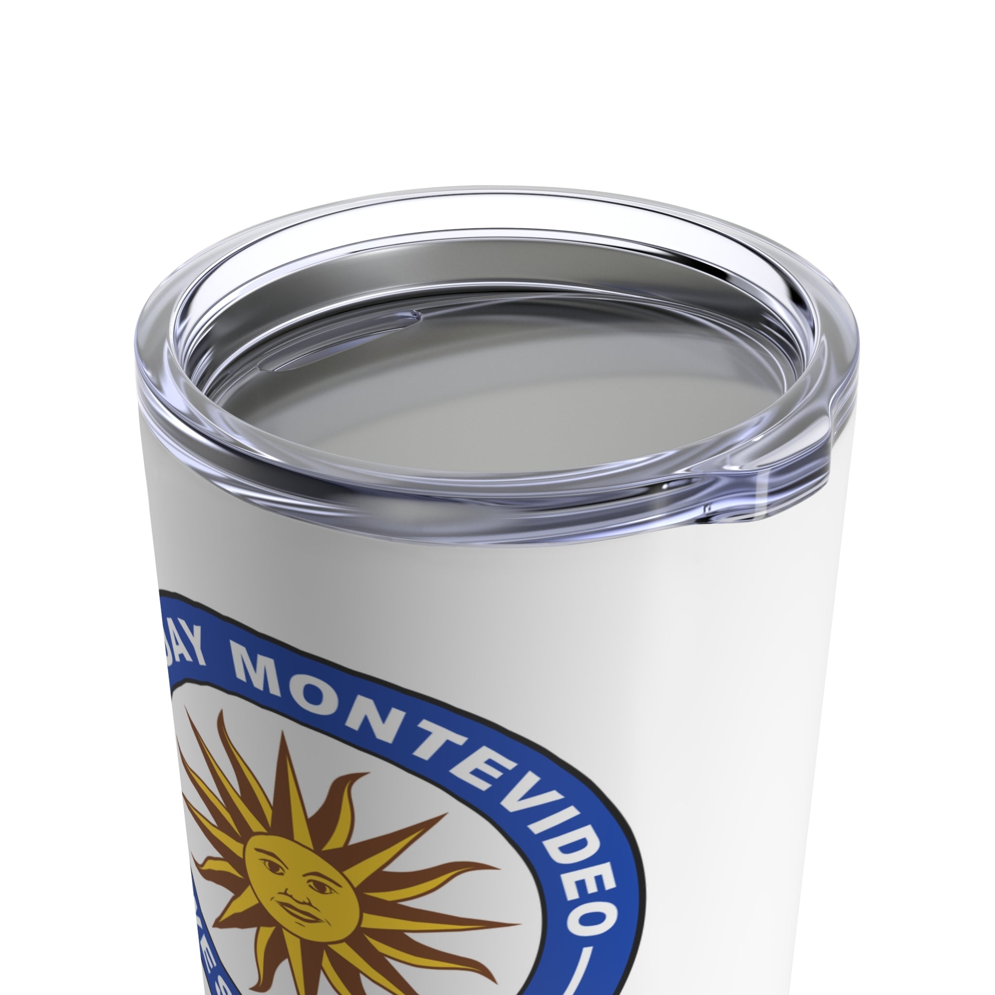Uruguay Montevideo West Mission Flag Logo Tumbler 20oz White - Mission Wishlist - LDS Missionary Gift Store