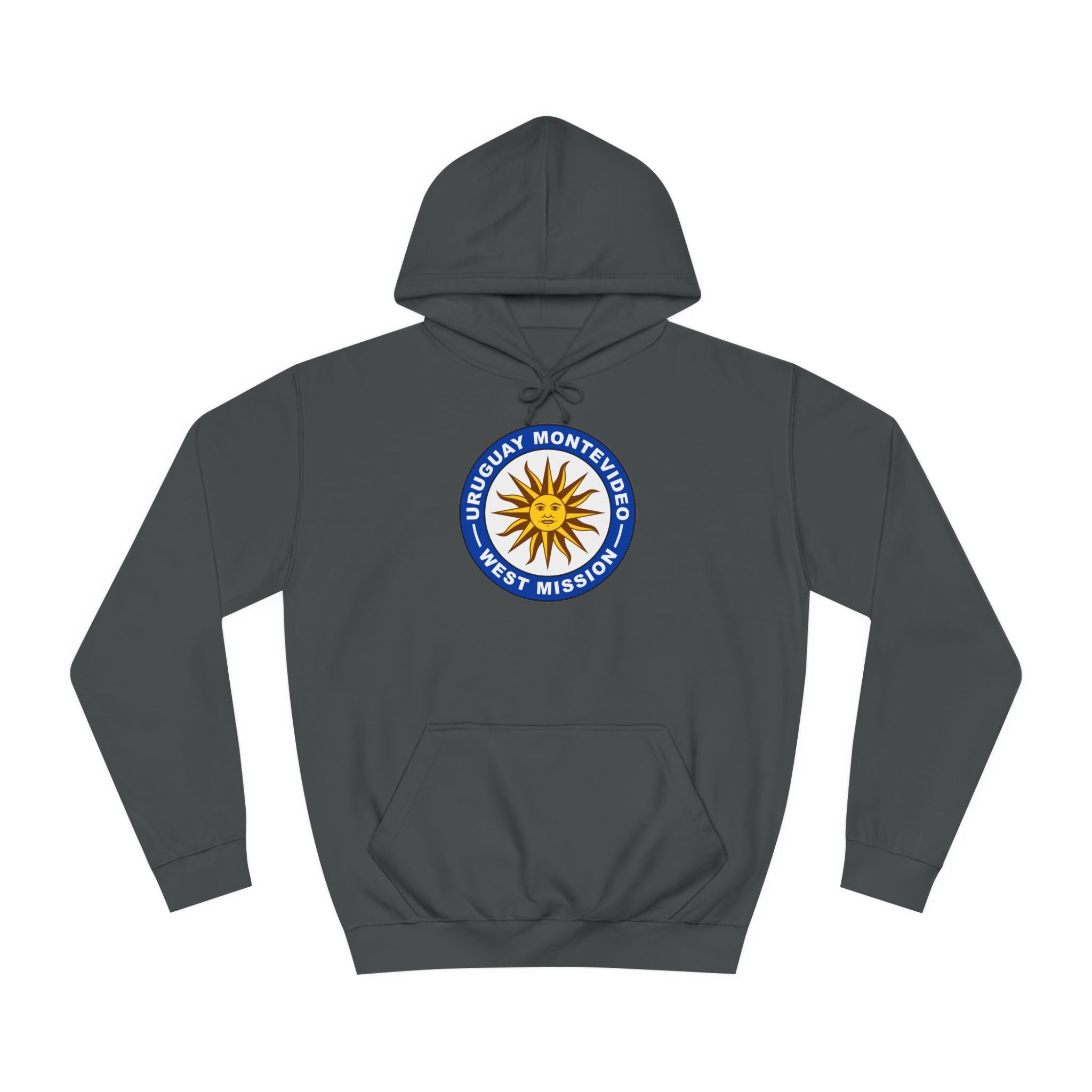 Uruguay Montevideo West Mission Flag Logo (White Border) College Hoodie - Mission Wishlist - LDS Missionary Gift Store