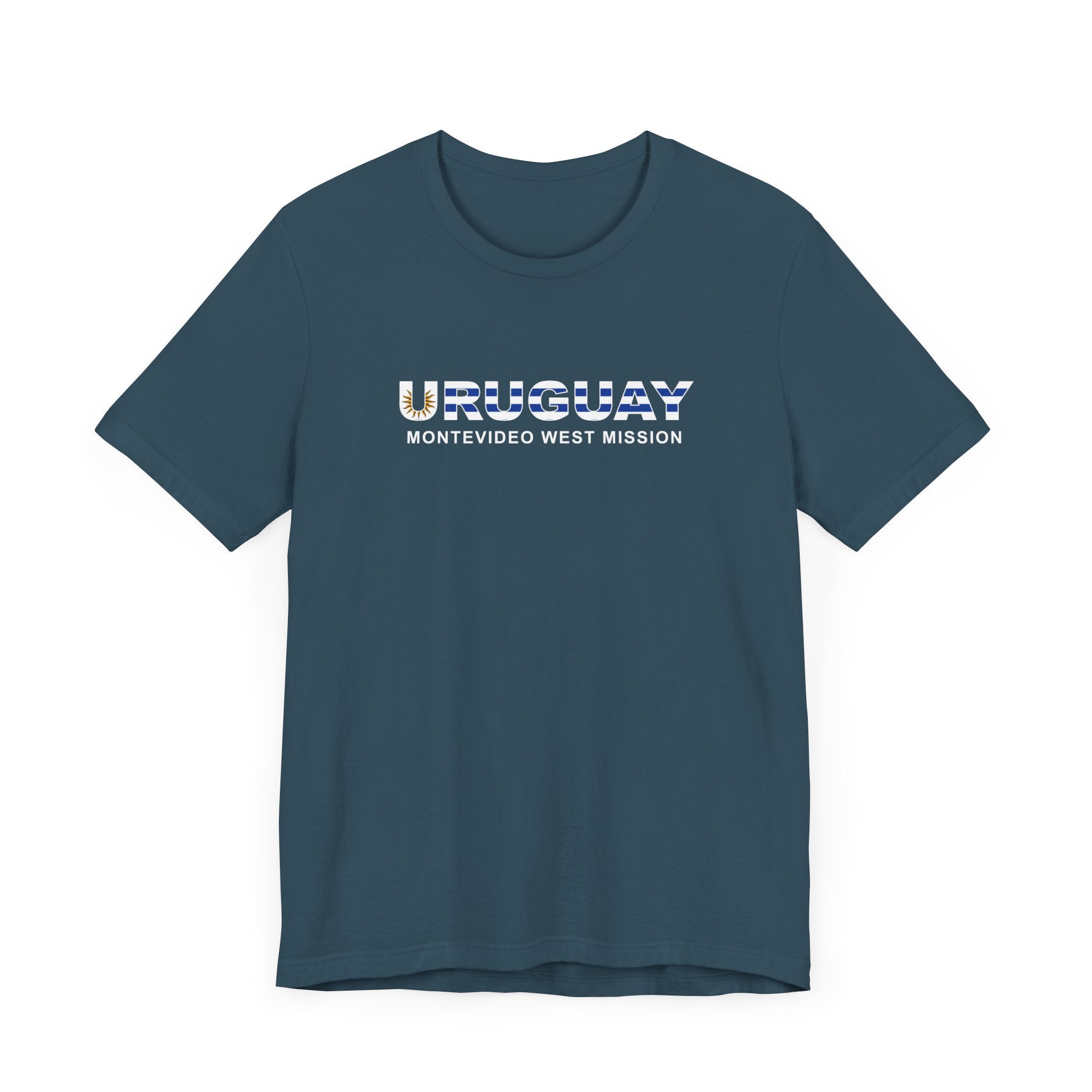 Uruguay Montevideo West Mission Flag Title T-shirt - Mission Wishlist - LDS Missionary Gift Store