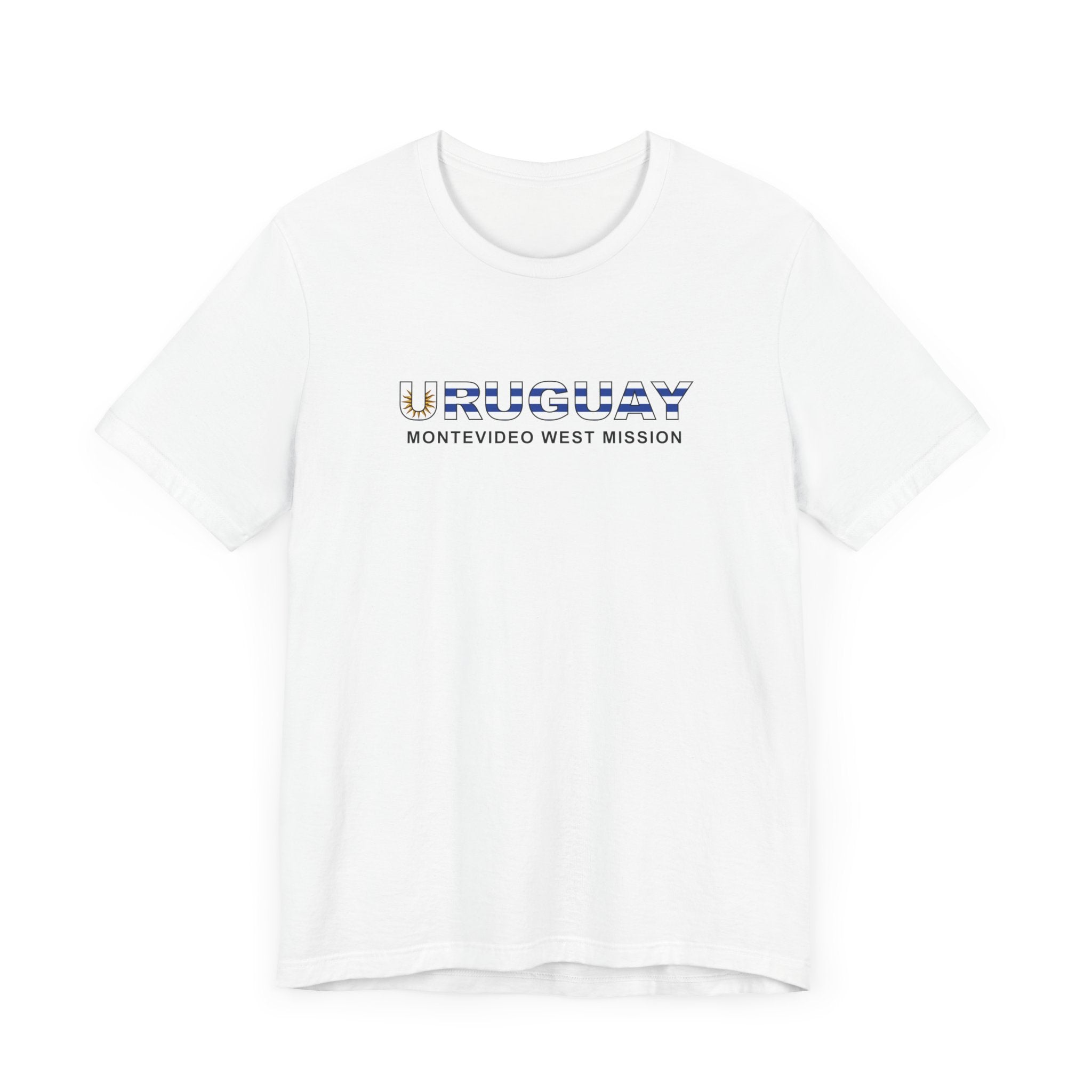 Uruguay Montevideo West Mission Flag Title T-shirt - Mission Wishlist - LDS Missionary Gift Store