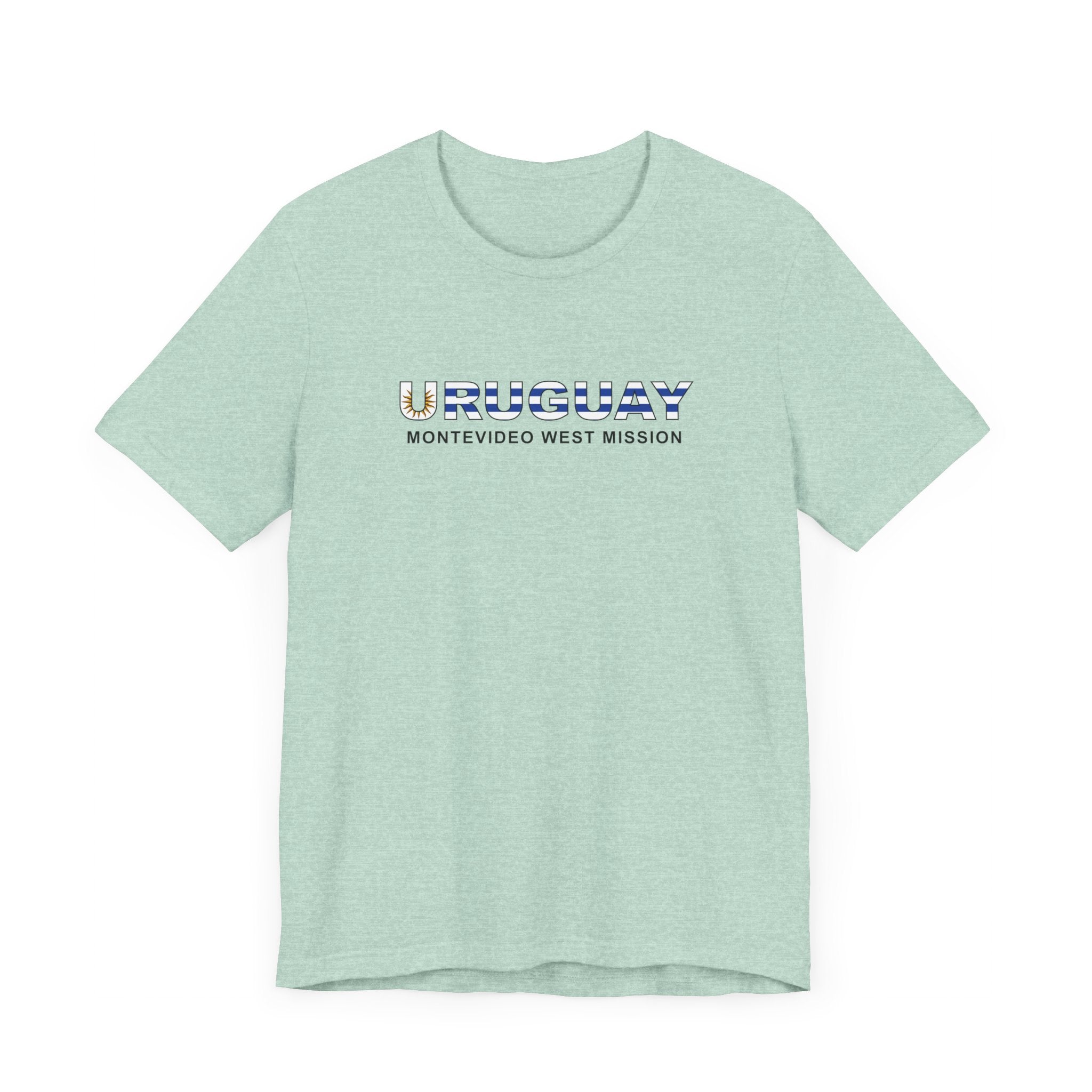 Uruguay Montevideo West Mission Flag Title T-shirt - Mission Wishlist - LDS Missionary Gift Store