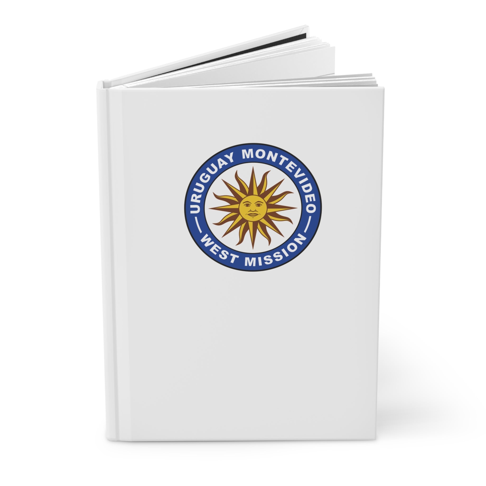Uruguay Montevideo West Mission Logo Design White Hardcover Journal Matte - Mission Wishlist - LDS Missionary Gift Store