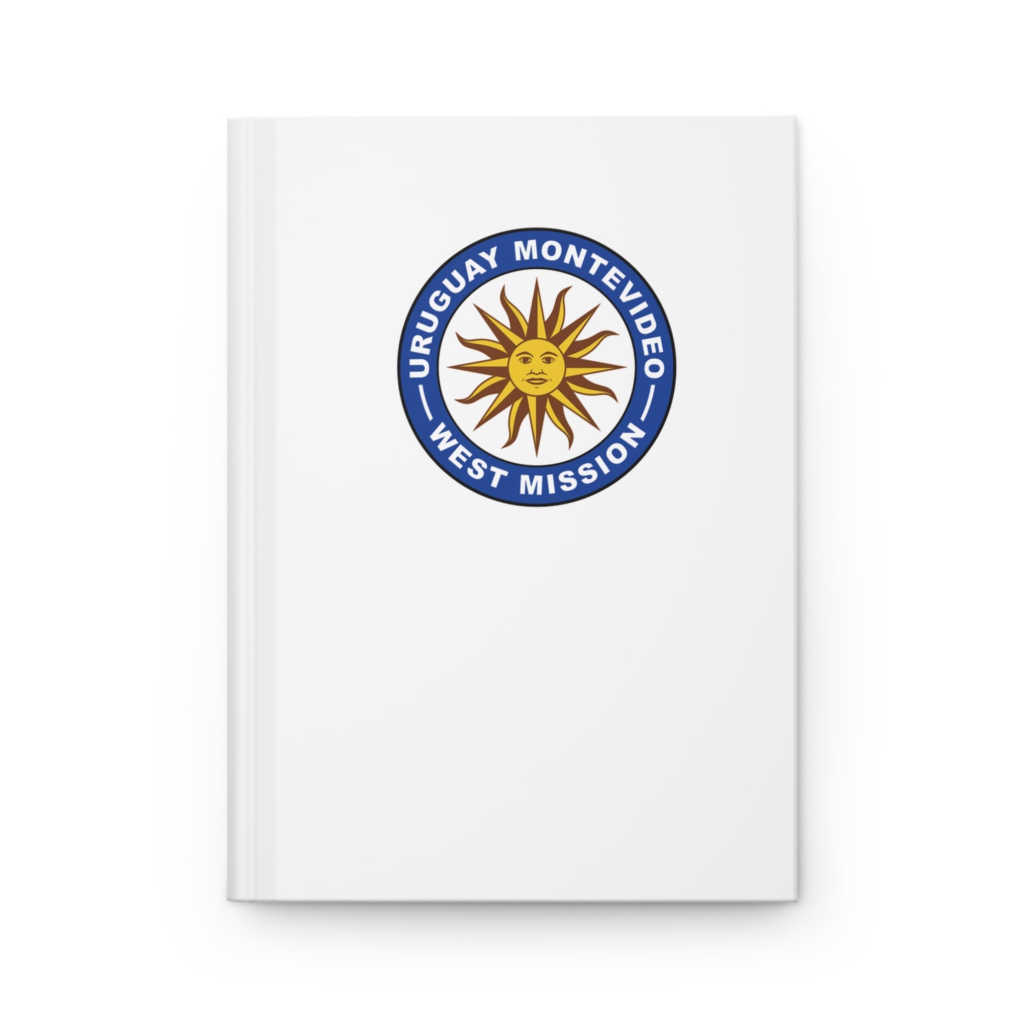 Uruguay Montevideo West Mission Logo Design White Hardcover Journal Matte - Mission Wishlist - LDS Missionary Gift Store
