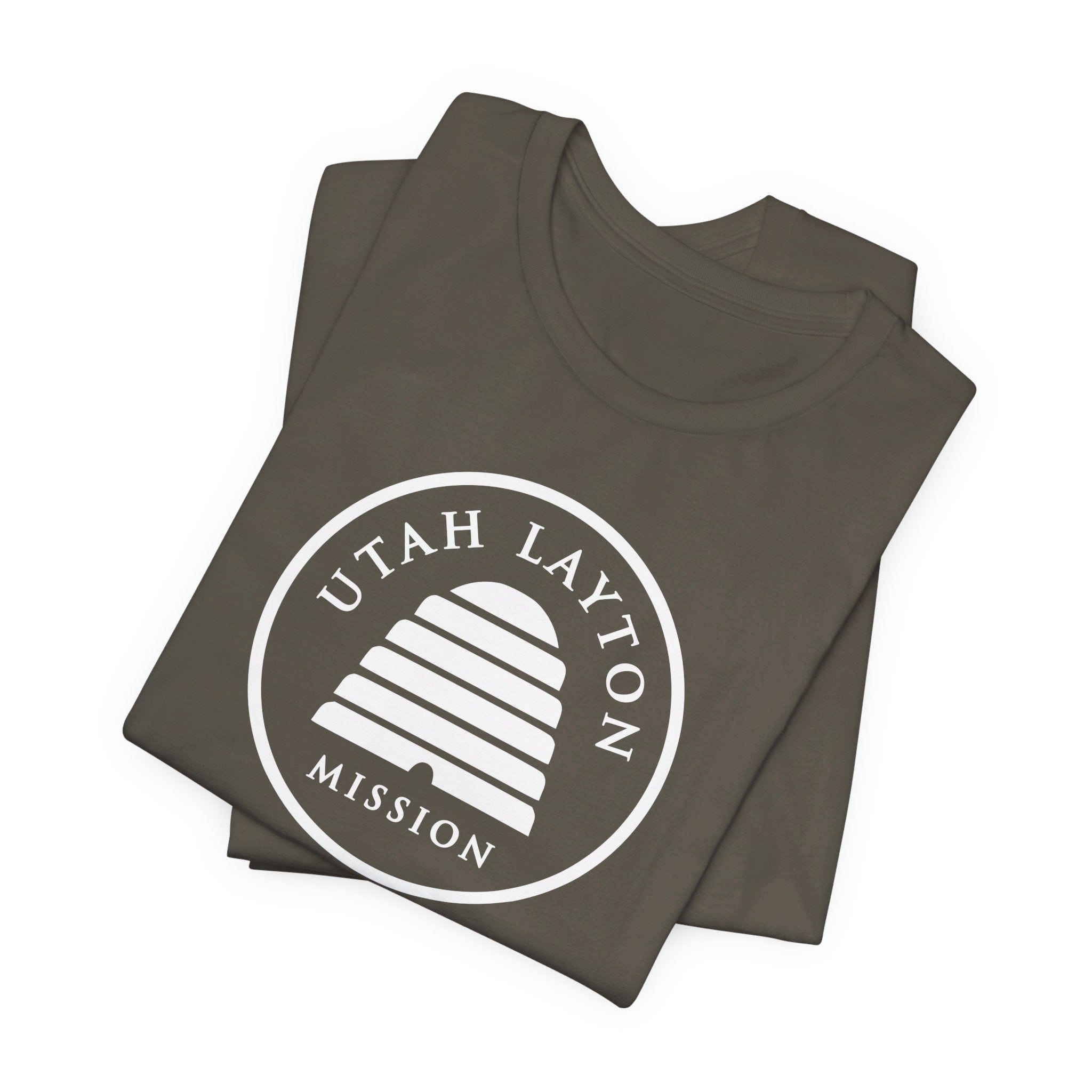 Utah Layton Mission Circular Monochrome Logo T-Shirt - Mission Wishlist - LDS Missionary Gift Store