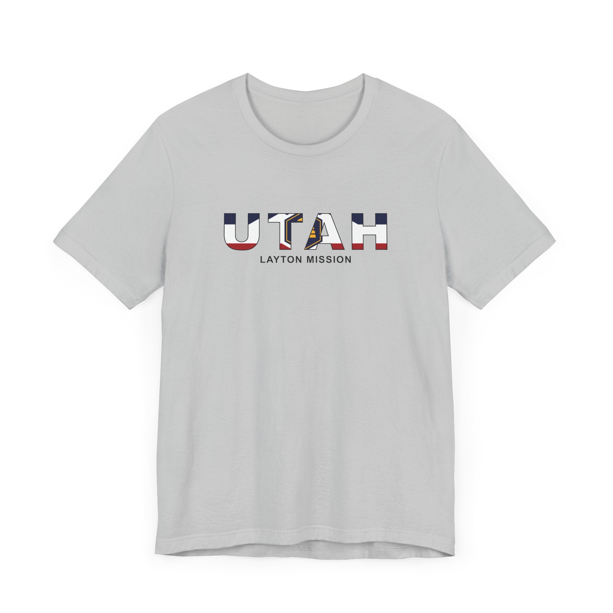 Utah Layton Mission Flag Title T-shirt - Latter-Day Saint LDS Missionary Gift - Book of Mormon