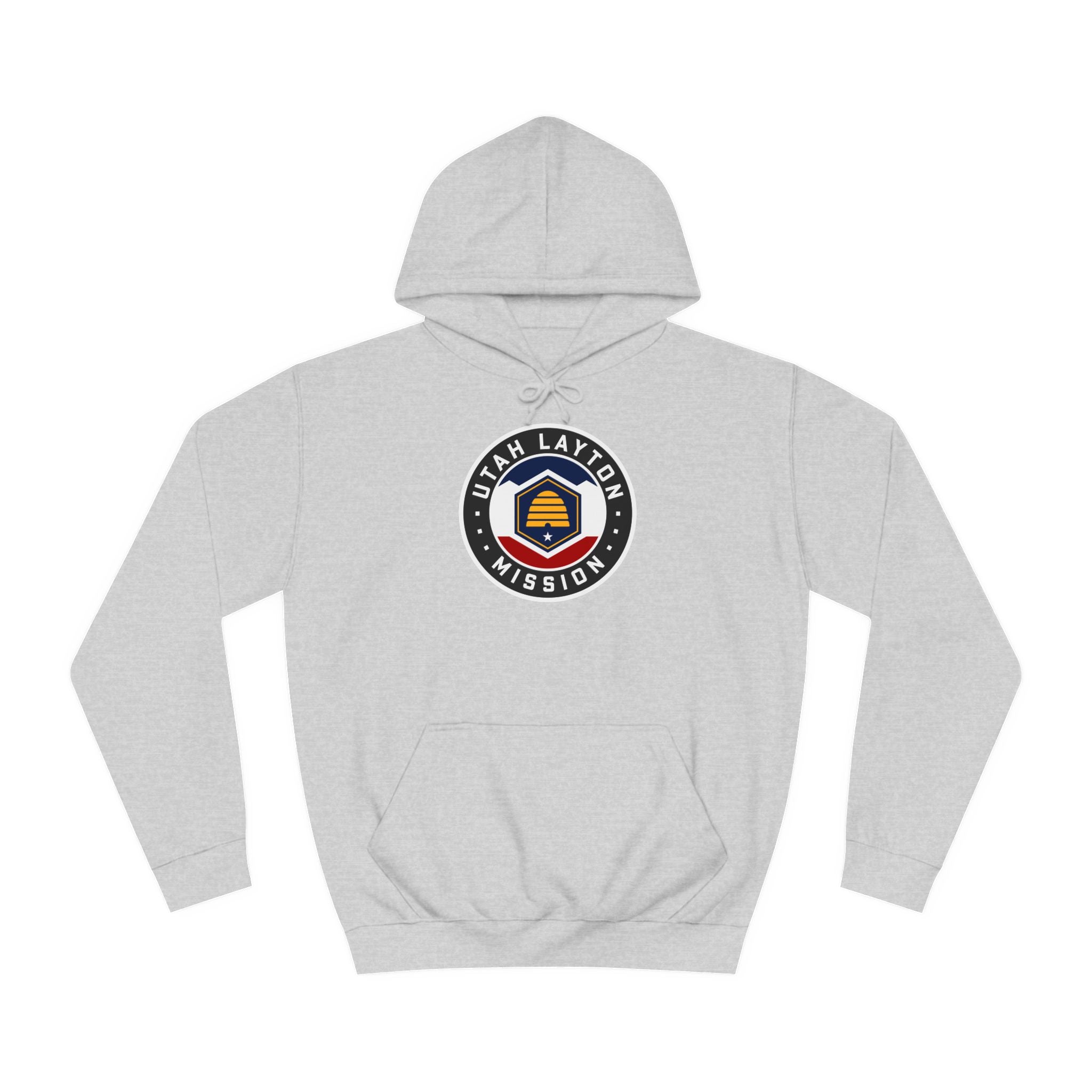 Utah Layton Mission State Flag Logo (Black Border) College Hoodie - Mission Wishlist - LDS Missionary Gift Store