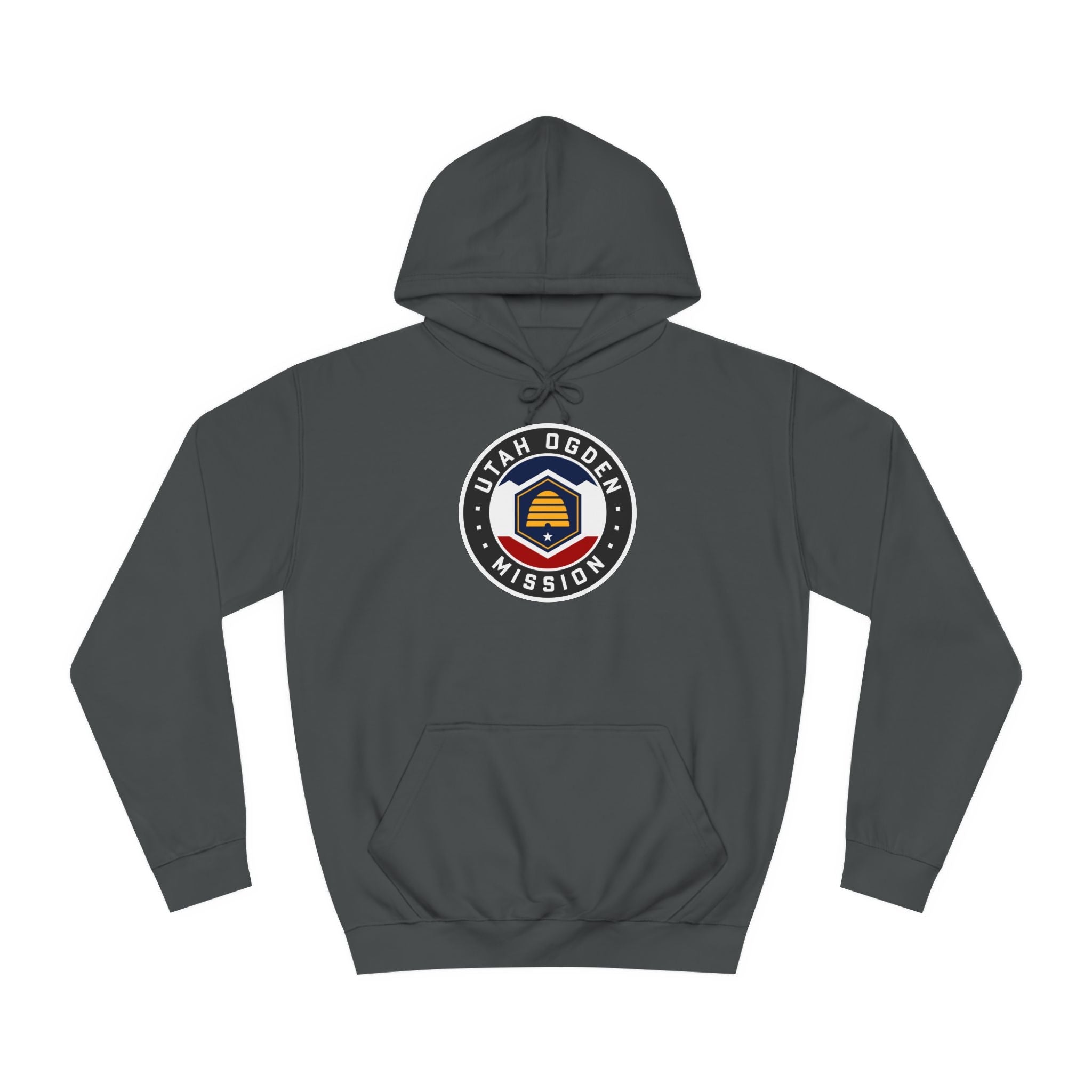 Utah Ogden Mission State Flag Logo (Black Border) College Hoodie - Mission Wishlist - LDS Missionary Gift Store
