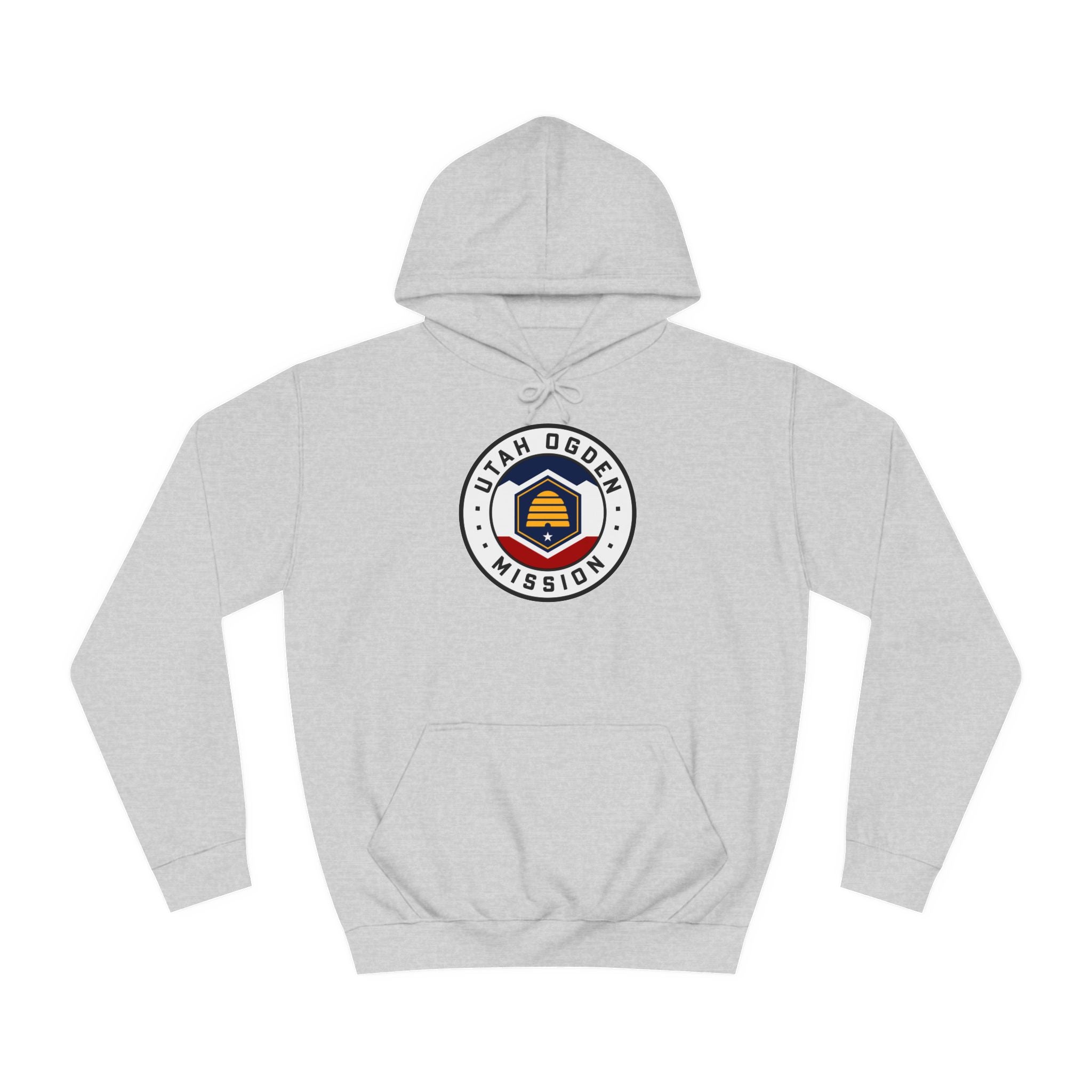 Utah Ogden Mission State Flag Logo (White Border) College Hoodie - Mission Wishlist - LDS Missionary Gift Store