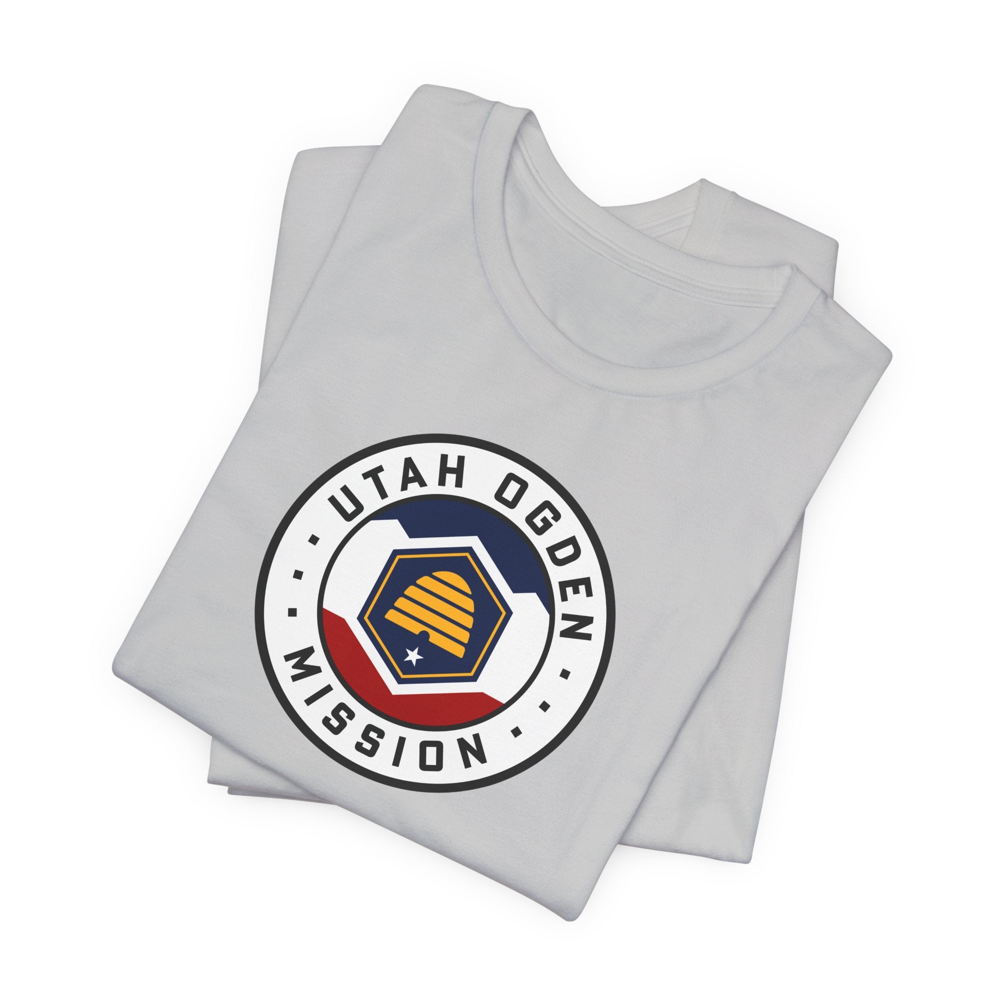 Utah Ogden Mission State Flag Logo (White Border) T-shirt - Latter-Day Saint LDS Missionary Gift - Book of Mormon