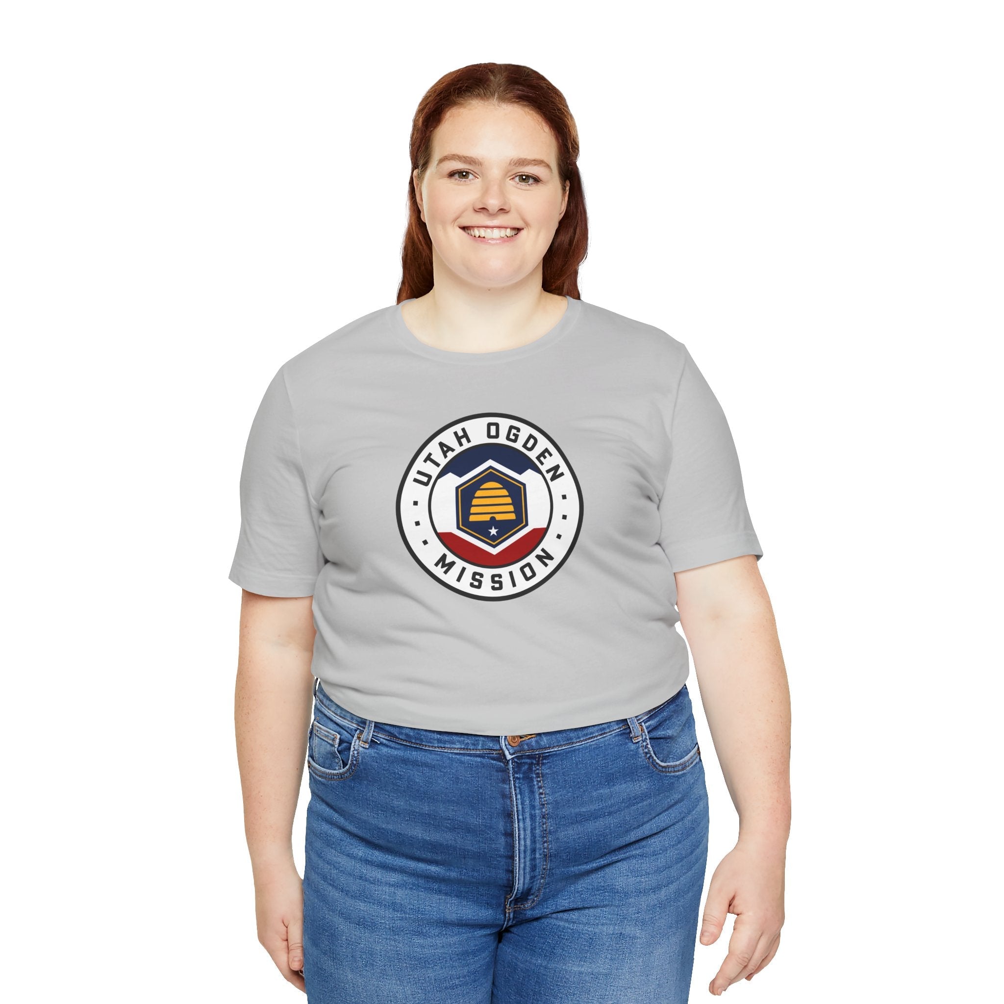 Utah Ogden Mission State Flag Logo (White Border) T-shirt - Latter-Day Saint LDS Missionary Gift - Book of Mormon