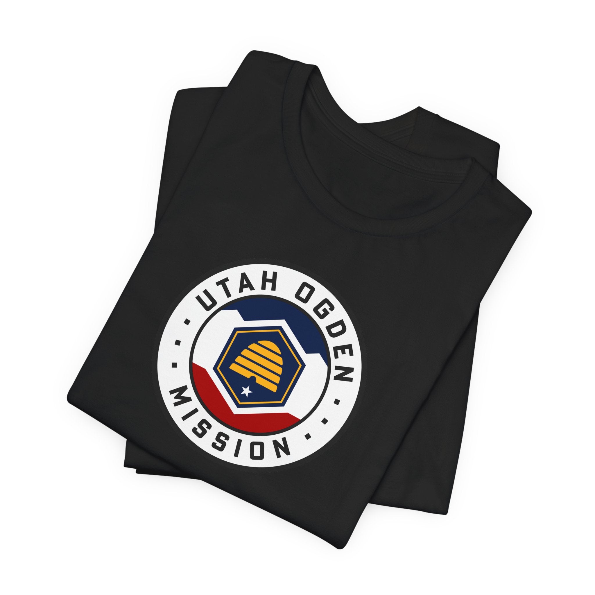 Utah Ogden Mission State Flag Logo (White Border) T-shirt - Latter-Day Saint LDS Missionary Gift - Book of Mormon