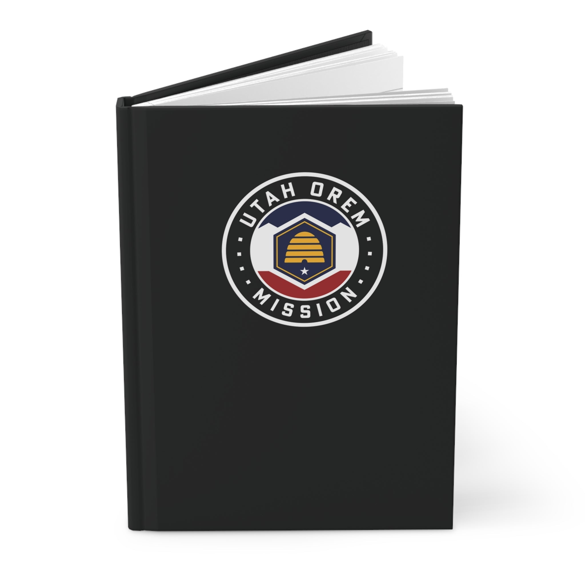 Utah Orem Mission Logo Design Black Hardcover Journal Matte - Latter-Day Saint LDS Missionary Gift - Book of Mormon