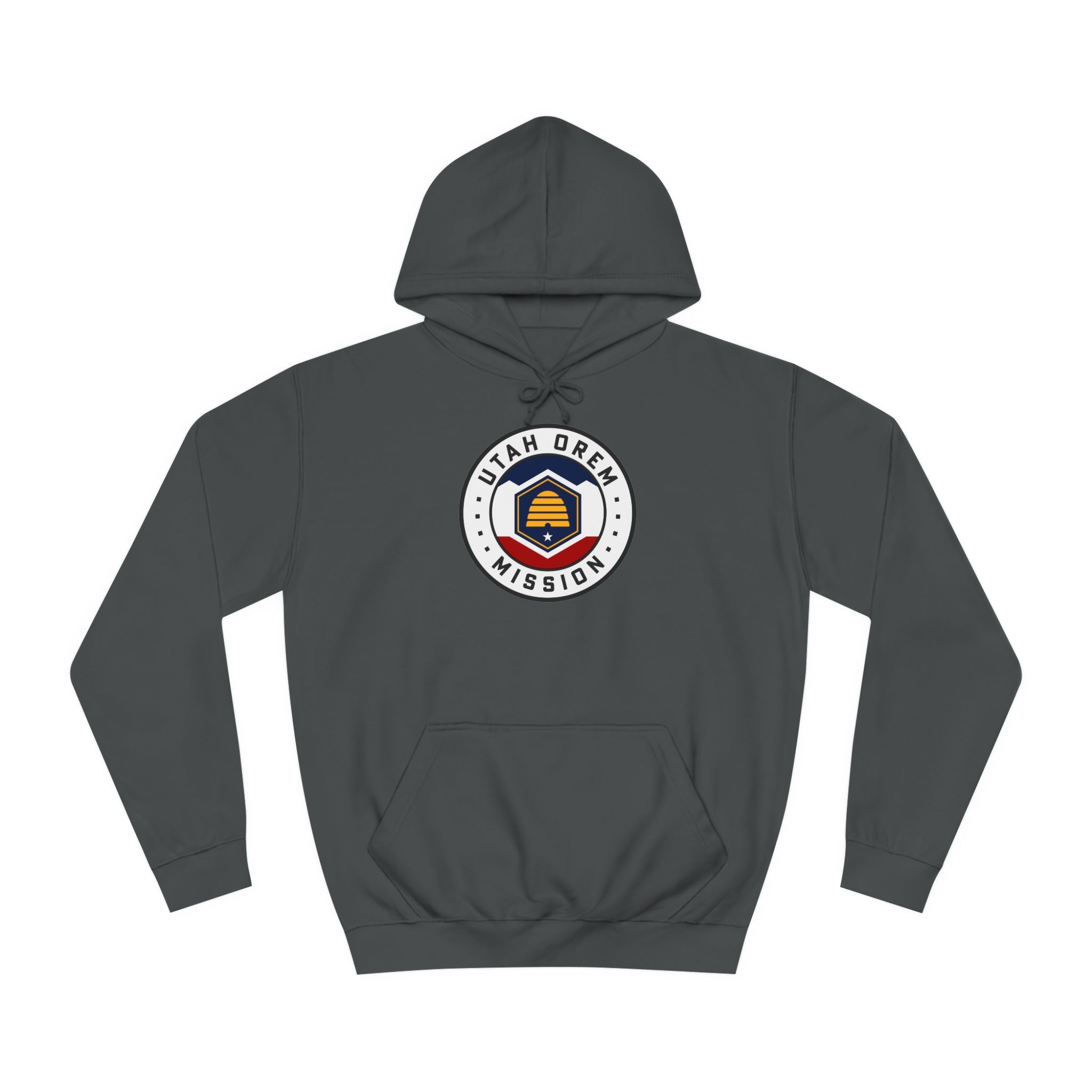 Utah Orem Mission State Flag Logo (White Border) College Hoodie - Mission Wishlist - LDS Missionary Gift Store