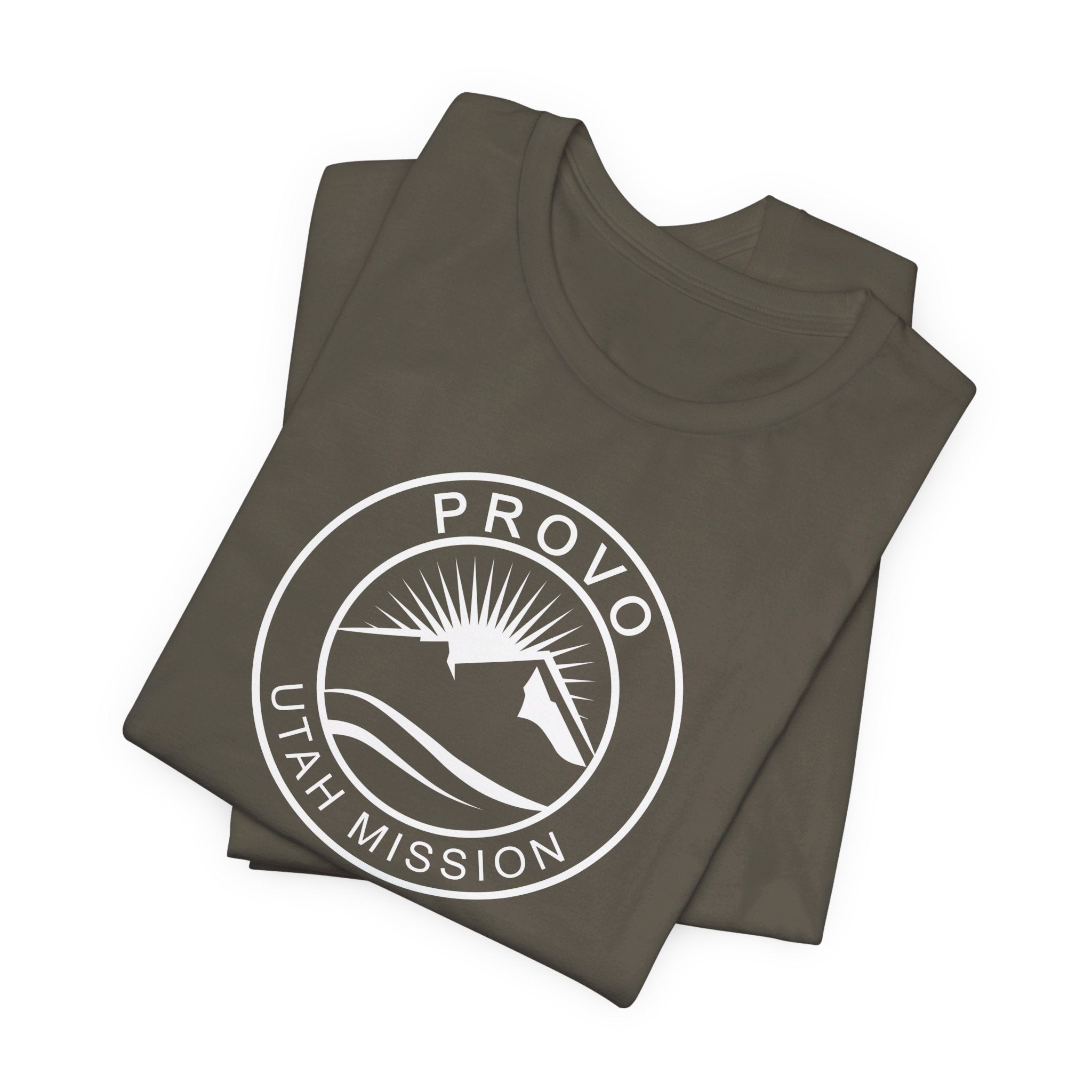 Utah Provo Mission Circular Monochrome Logo T-Shirt - Mission Wishlist - LDS Missionary Gift Store