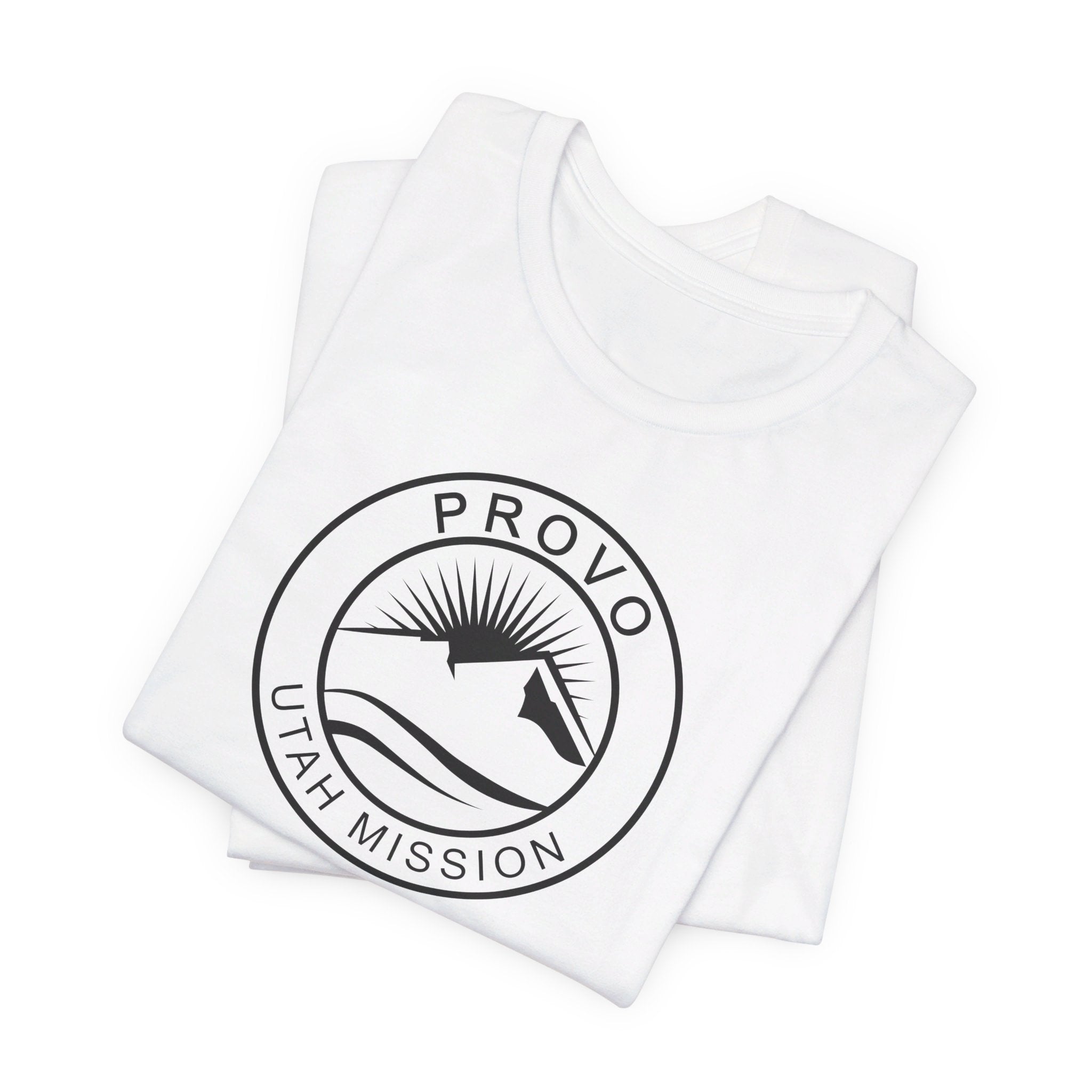 Utah Provo Mission Circular Monochrome Logo T-Shirt - Mission Wishlist - LDS Missionary Gift Store