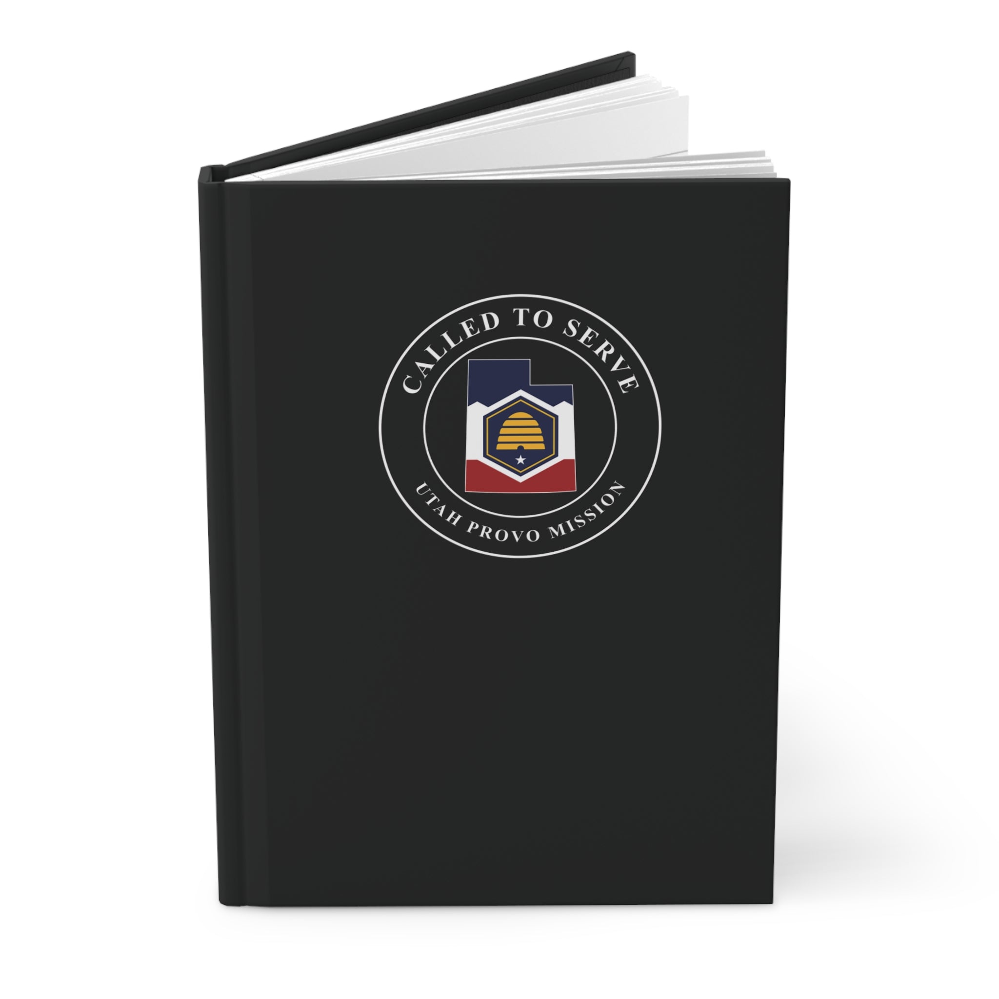 Utah Provo Mission Flag Map Called to Serve Black Hardcover Journal Matte - Mission Wishlist - LDS Missionary Gift Store
