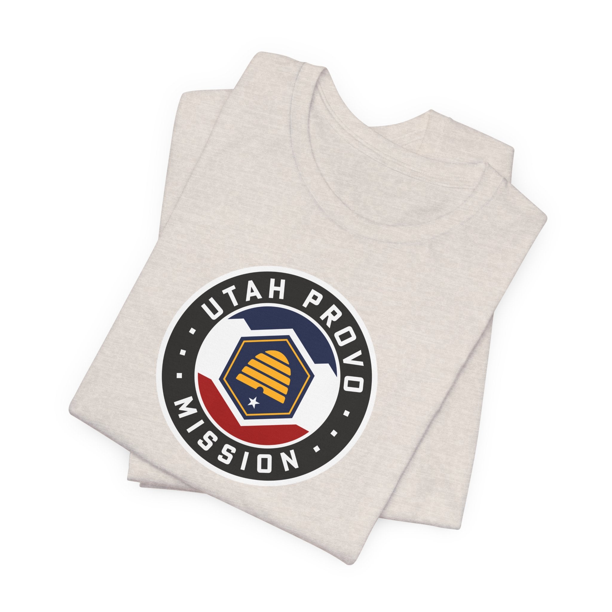 Utah Provo Mission State Flag Logo (Black Border) T-shirt - Mission Wishlist - LDS Missionary Gift Store