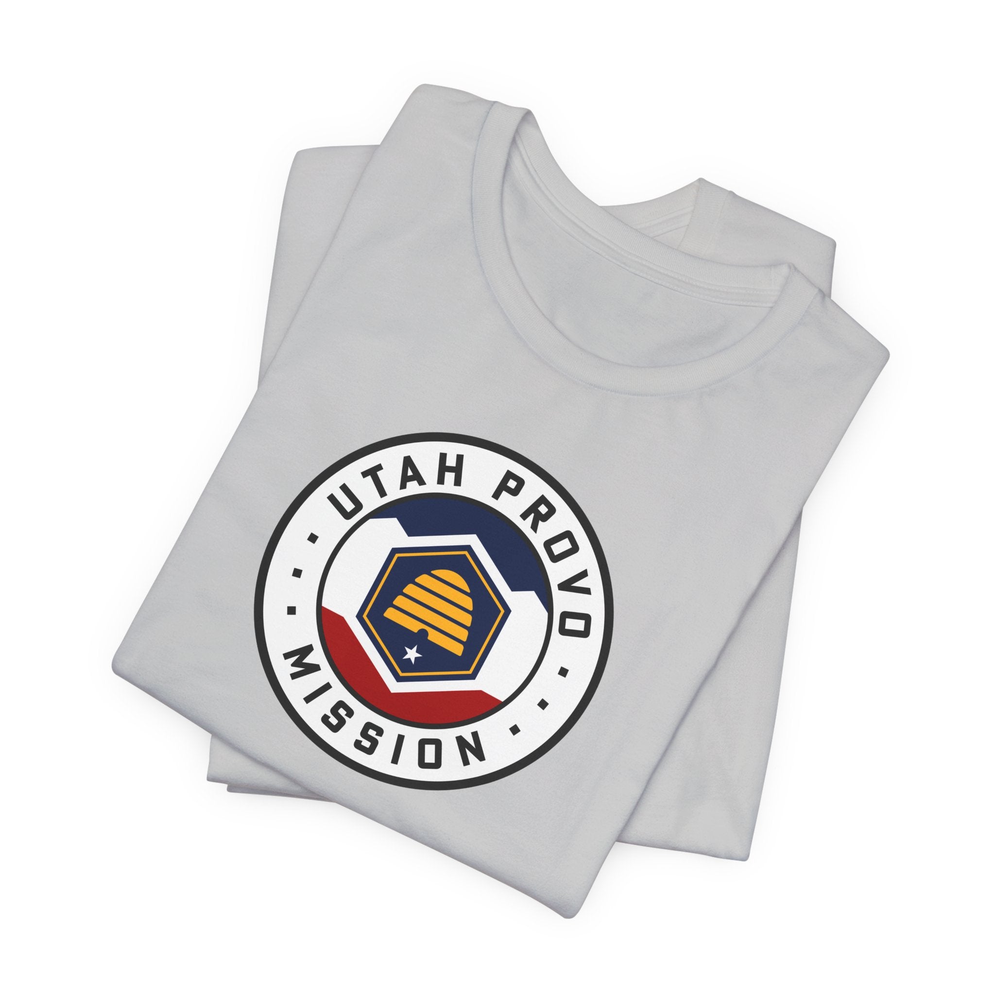 Utah Provo Mission State Flag Logo (White Border) T-shirt - Mission Wishlist - LDS Missionary Gift Store