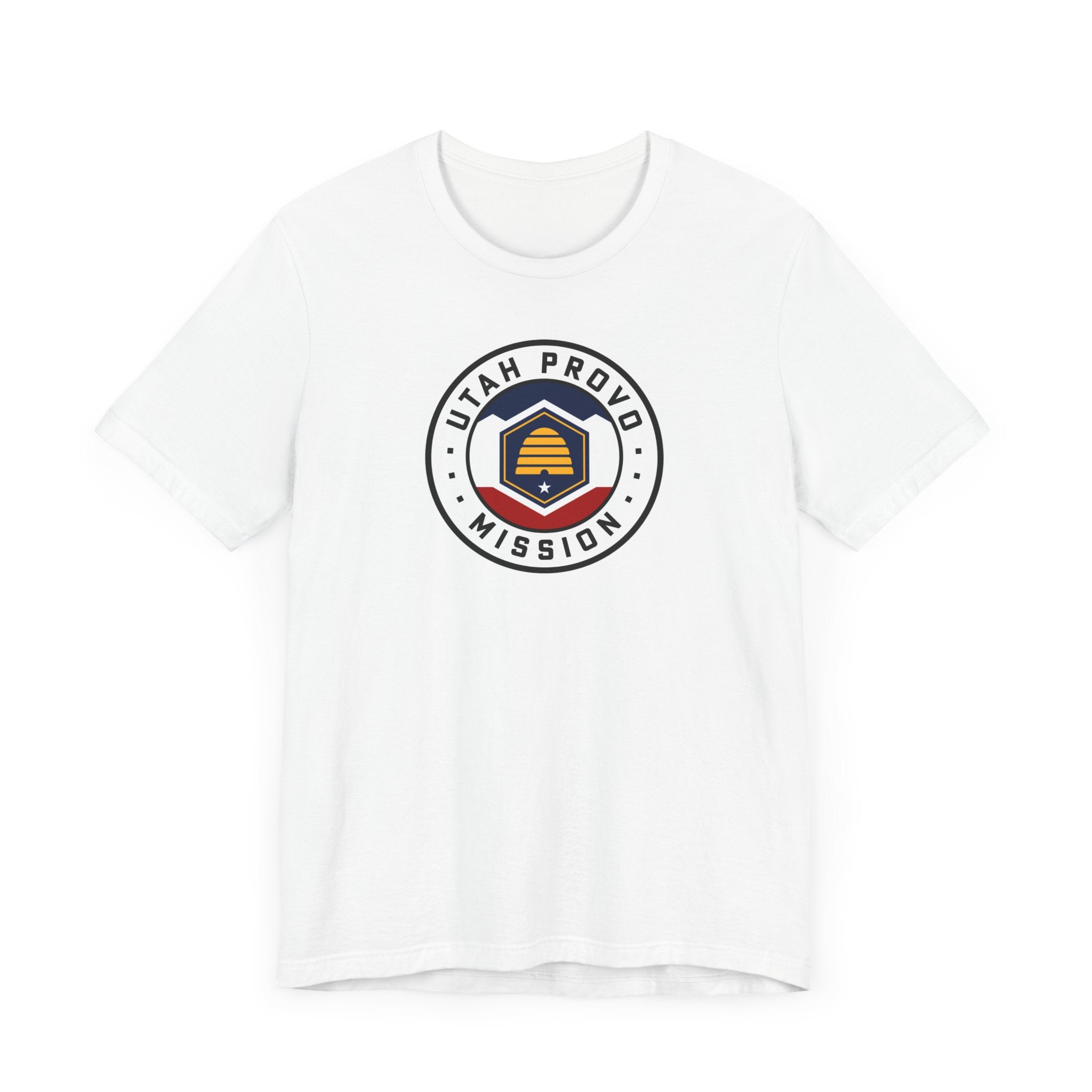 Utah Provo Mission State Flag Logo (White Border) T-shirt - Mission Wishlist - LDS Missionary Gift Store