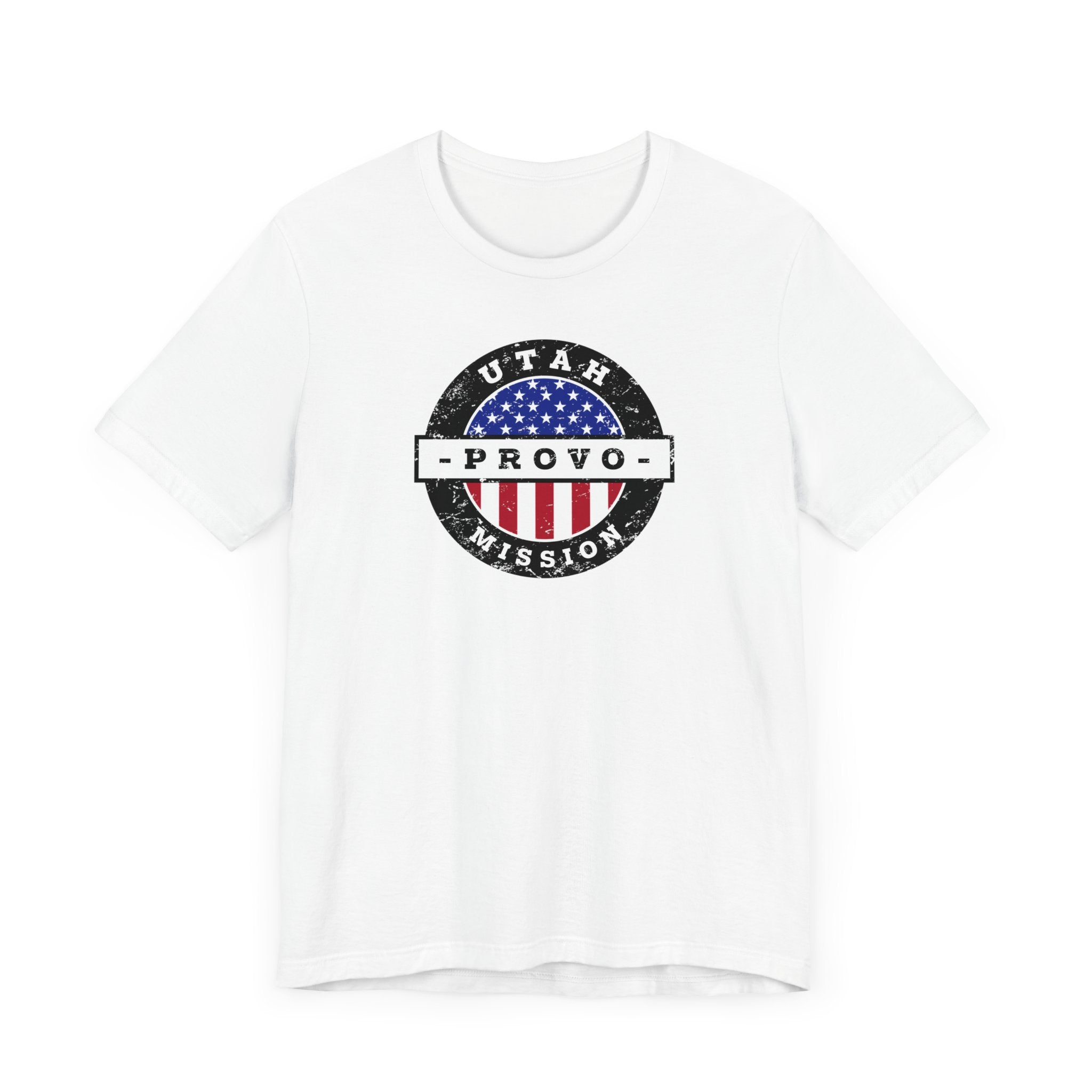 Utah Provo Mission Vintage Circular USA Flag T-Shirt - Mission Wishlist - LDS Missionary Gift Store