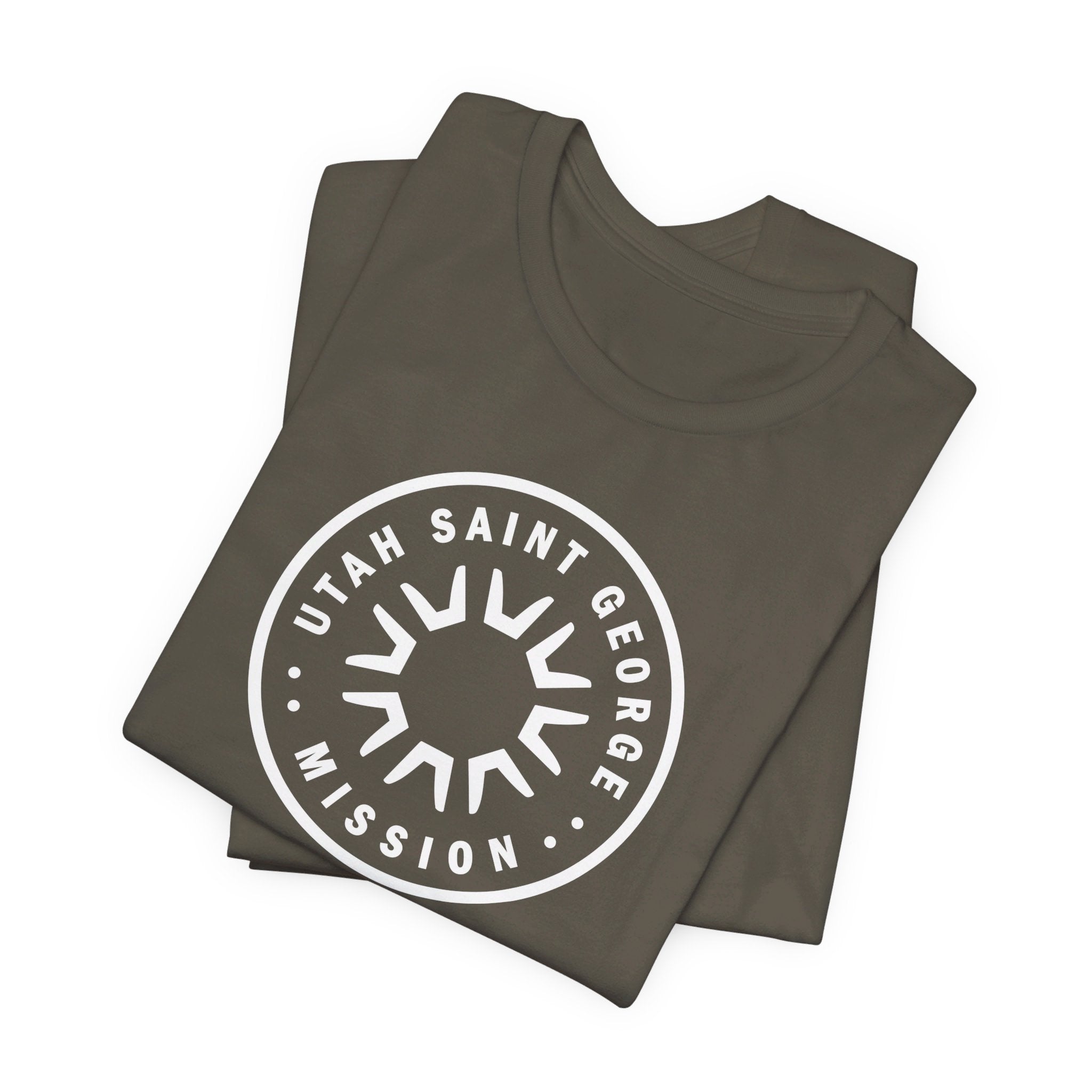 Utah Saint George Mission Circular Monochrome Logo T-Shirt - Mission Wishlist - LDS Missionary Gift Store